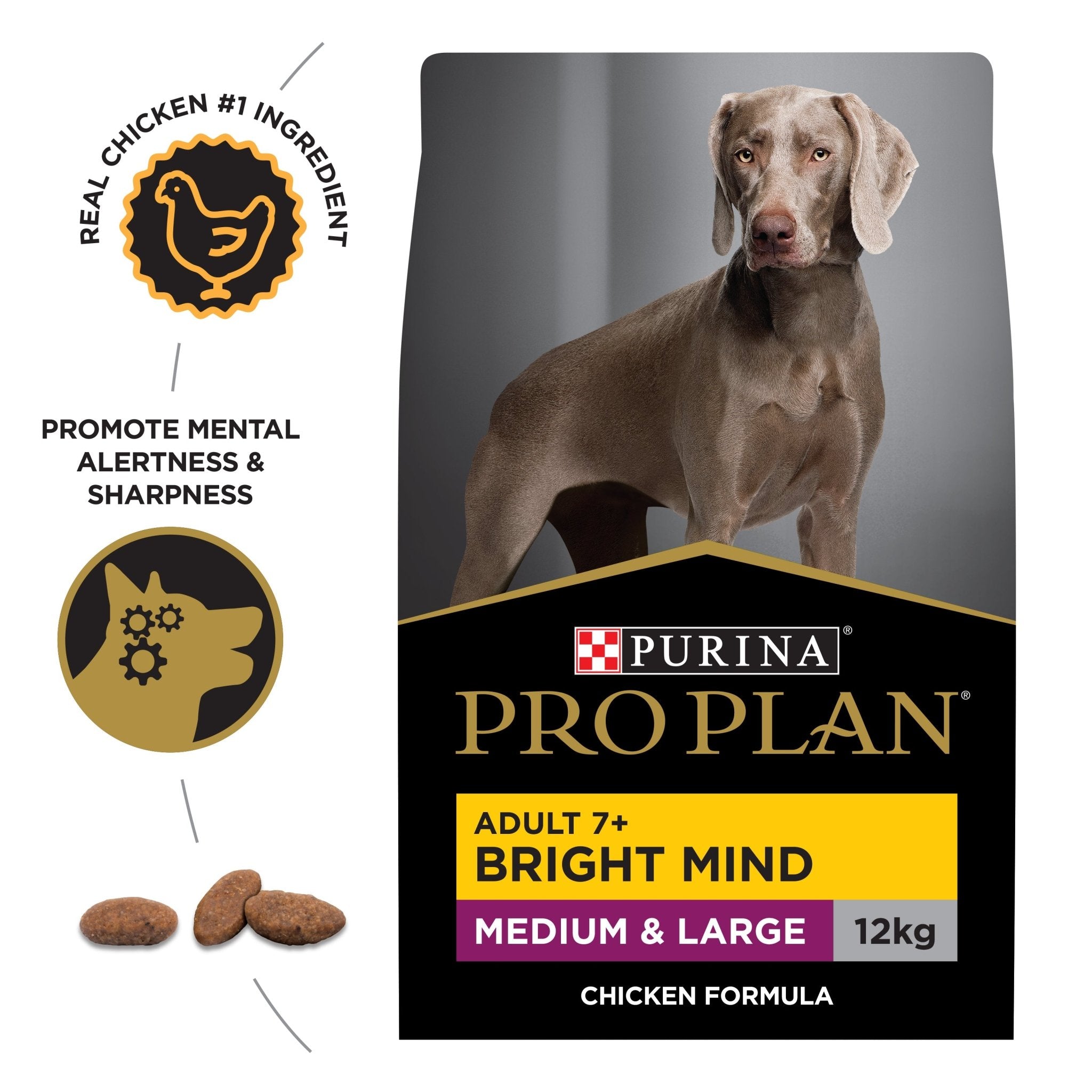 Pro Plan Dog Food Brightmind 7+ Senior (Chicken) 12kgDogsSuperpets Trading