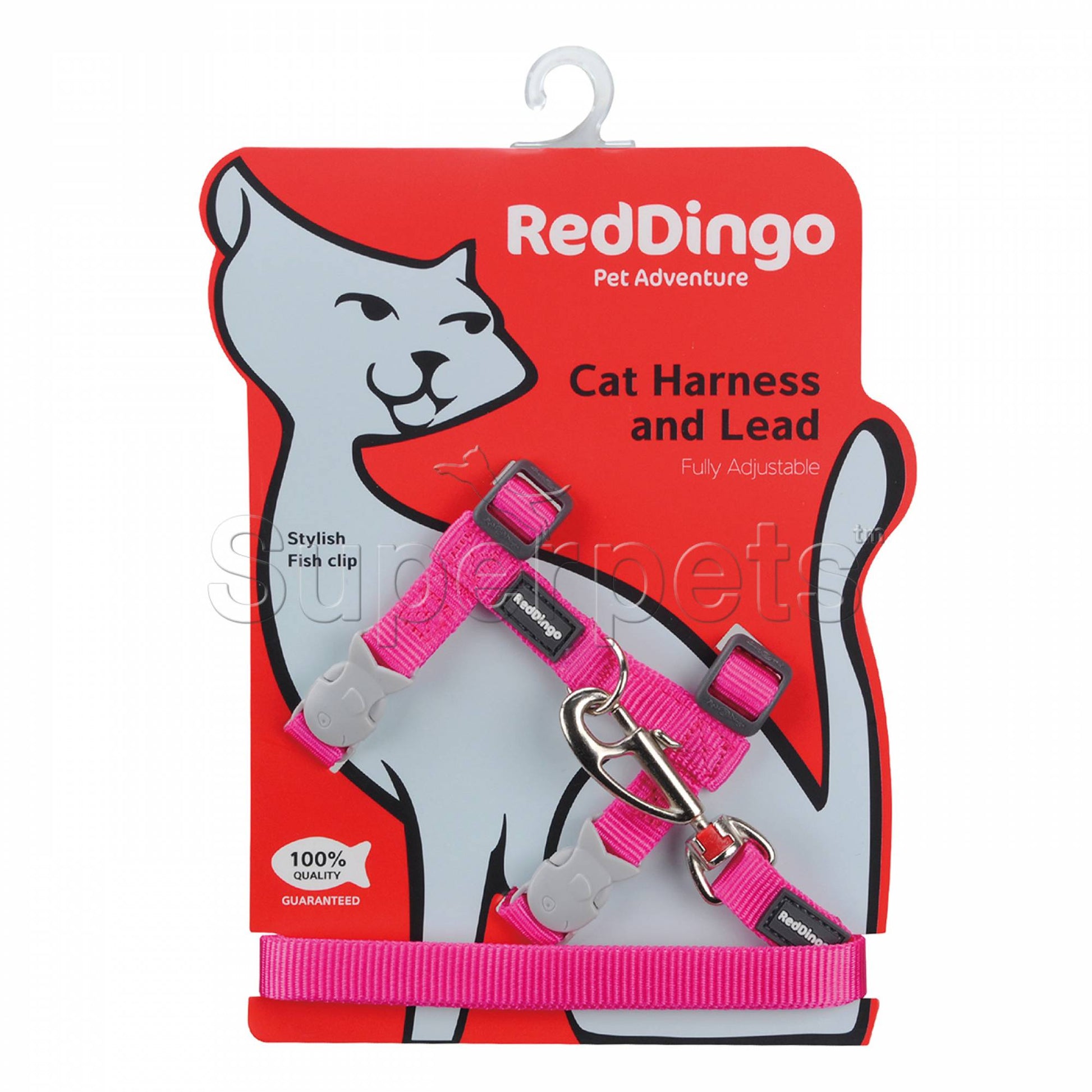 Red Dingo Cat Harness & Lead Combo - Hot PinkCatsSuperpets Trading