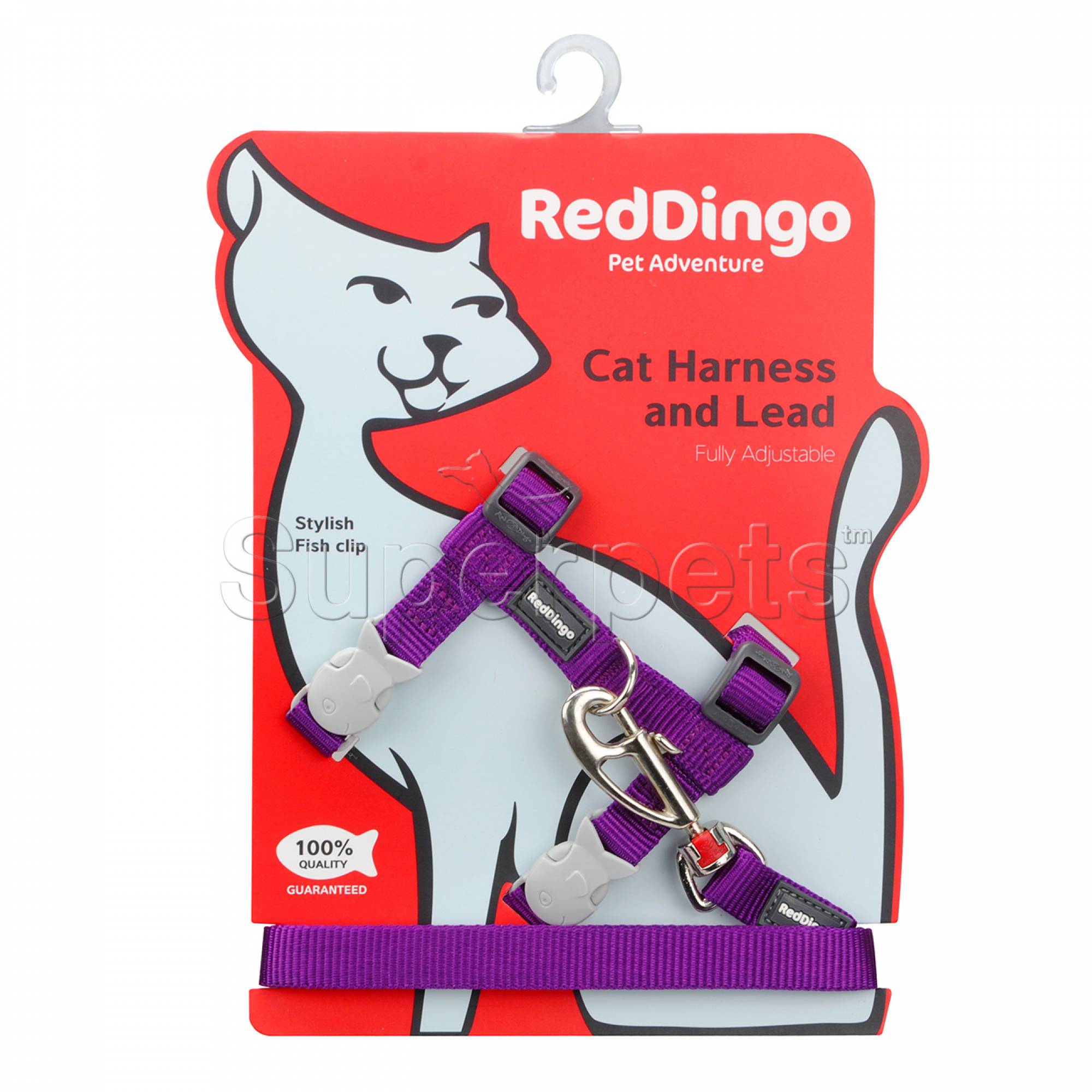Red Dingo Cat Harness & Lead Combo - PurpleSuperpets Trading