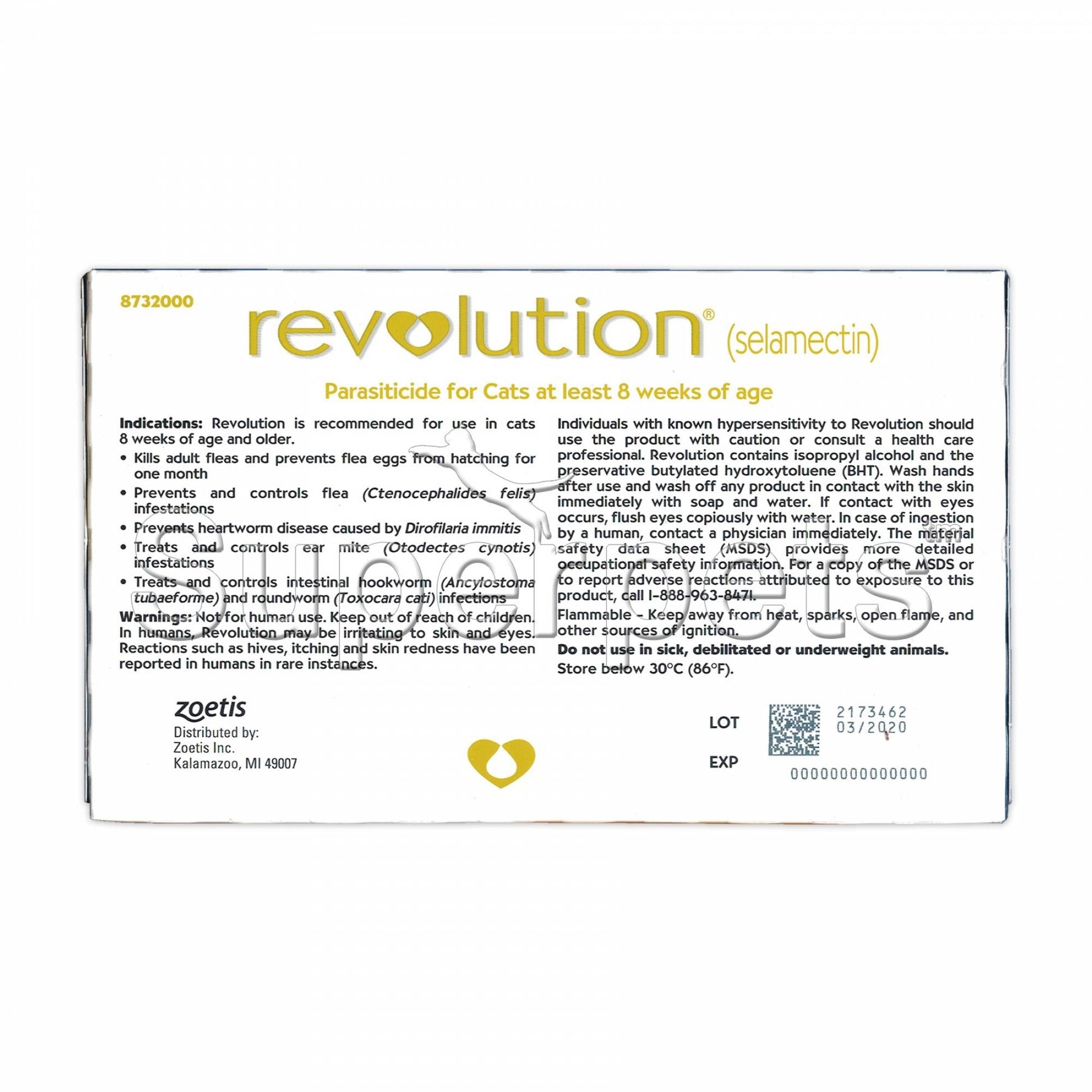 Revolution Spot-On for Cats 5.1 - 15lb (2.3 - 6.8kg) (Blue) 3 dosesSuperpets Trading