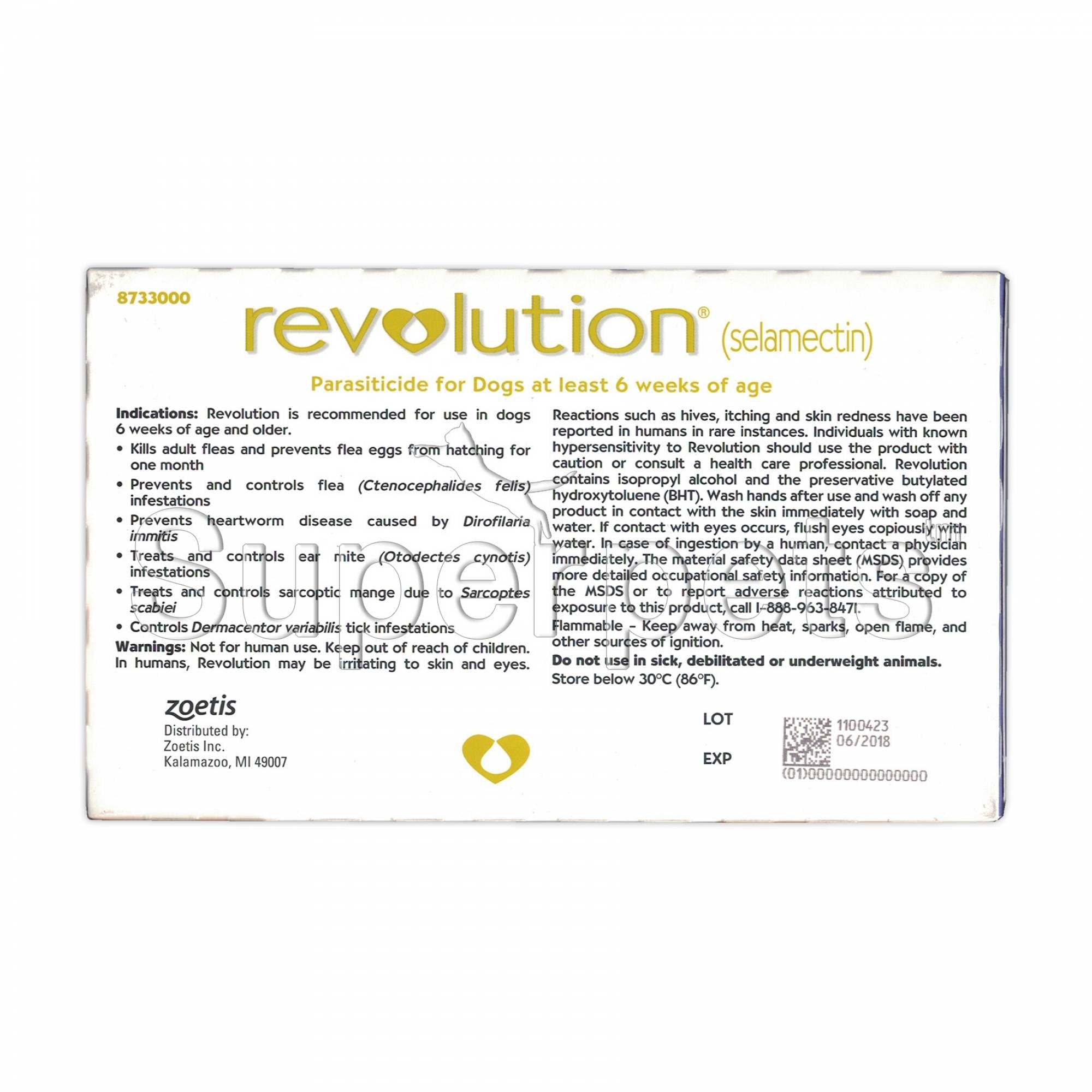 Revolution Spot-On for Dogs 5.1 - 10lb (Purple) 3 dosesSuperpets Trading