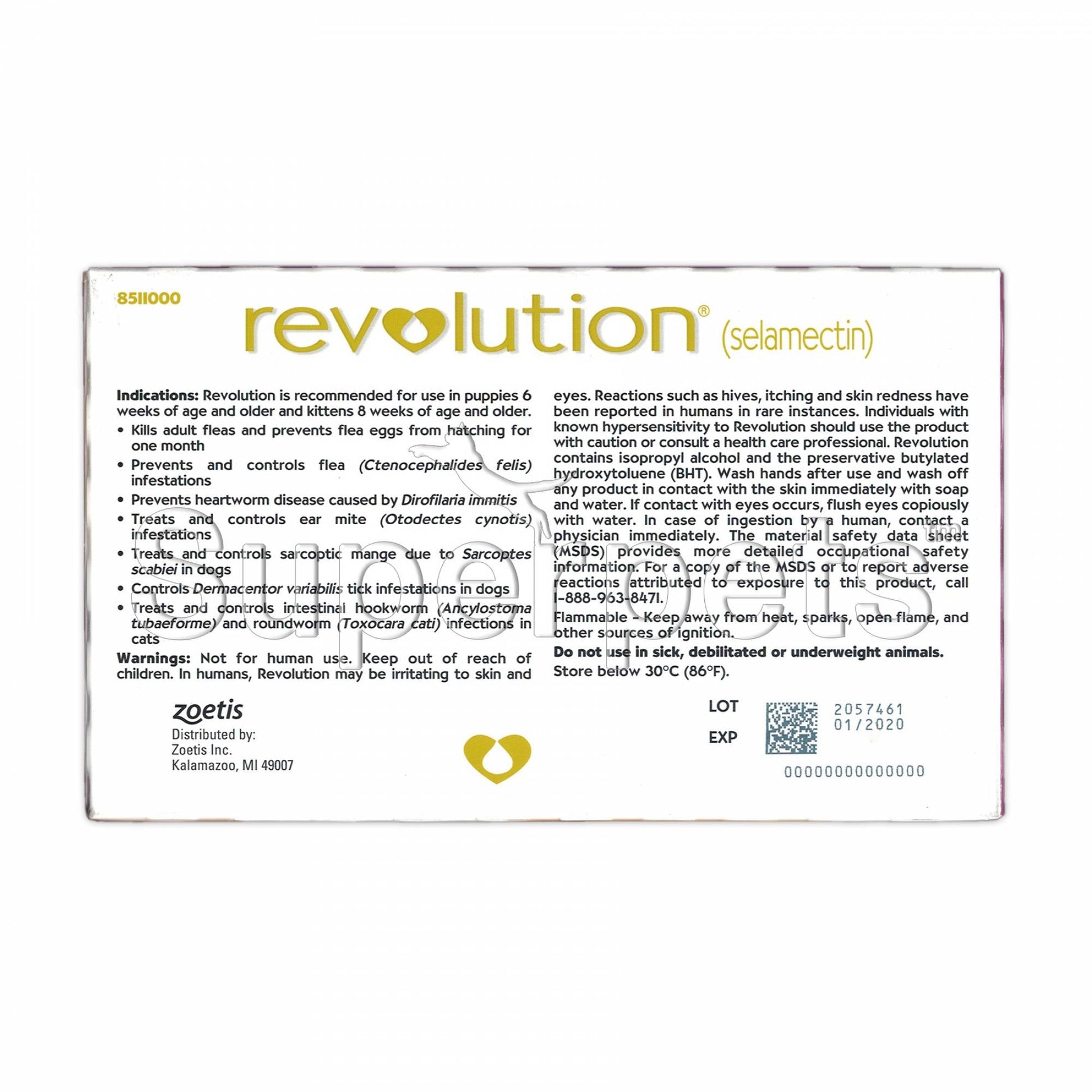 Revolution Spot-On for Kitten & Puppy up to 5lb (2.3kg) (Mauve) 3 dosesDogsSuperpets Trading
