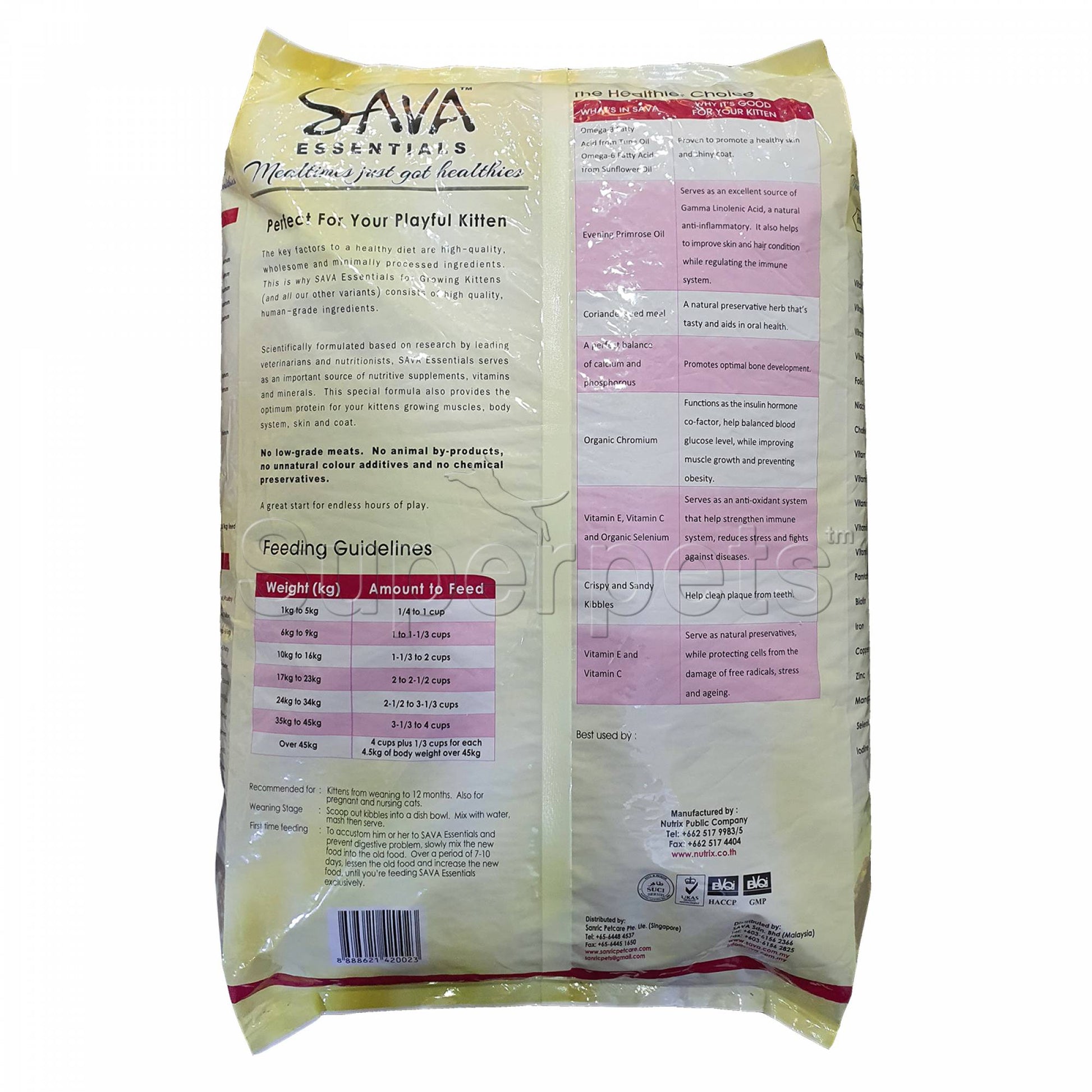 Sava Essentials for Kittens 9kgSuperpets Trading