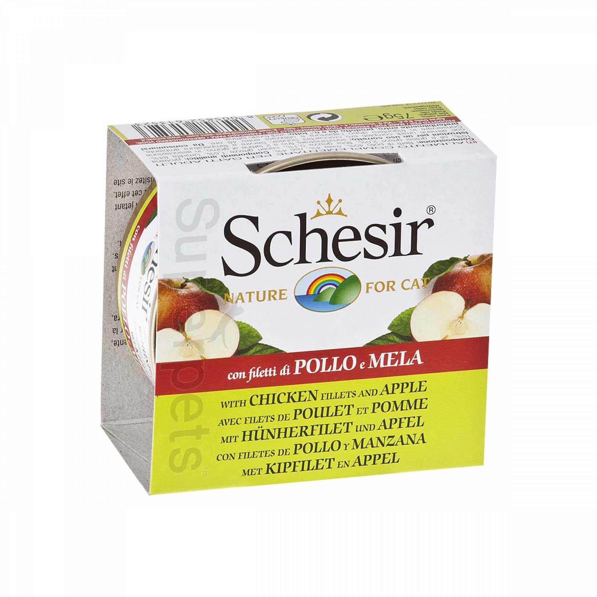 Schesir Cat - Chicken Fillets and Apple 75gSuperpets Trading
