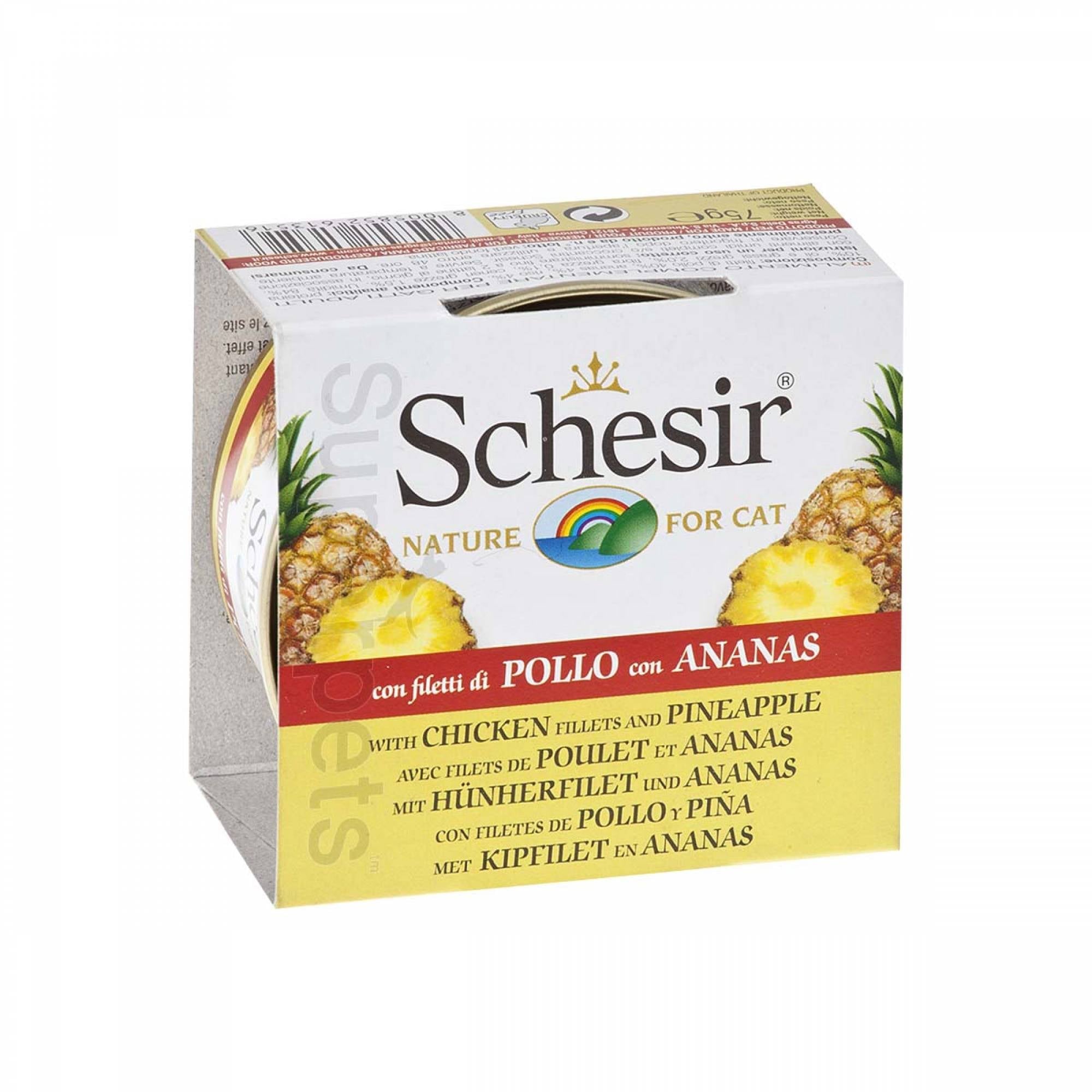 Schesir Cat - Chicken Fillets and Pineapple 75gSuperpets Trading