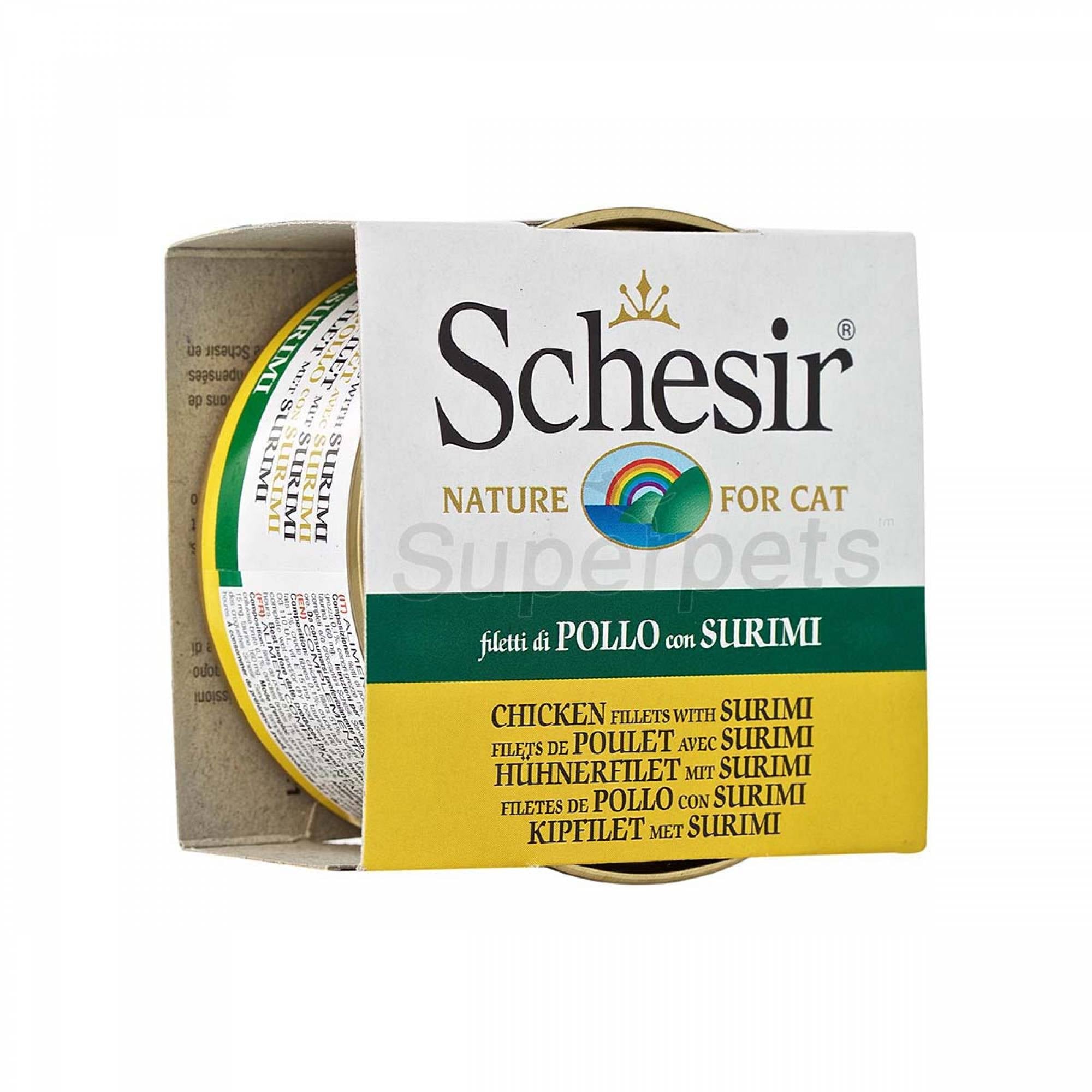Schesir Cat - Chicken Fillets with Surimi 85gSuperpets Trading
