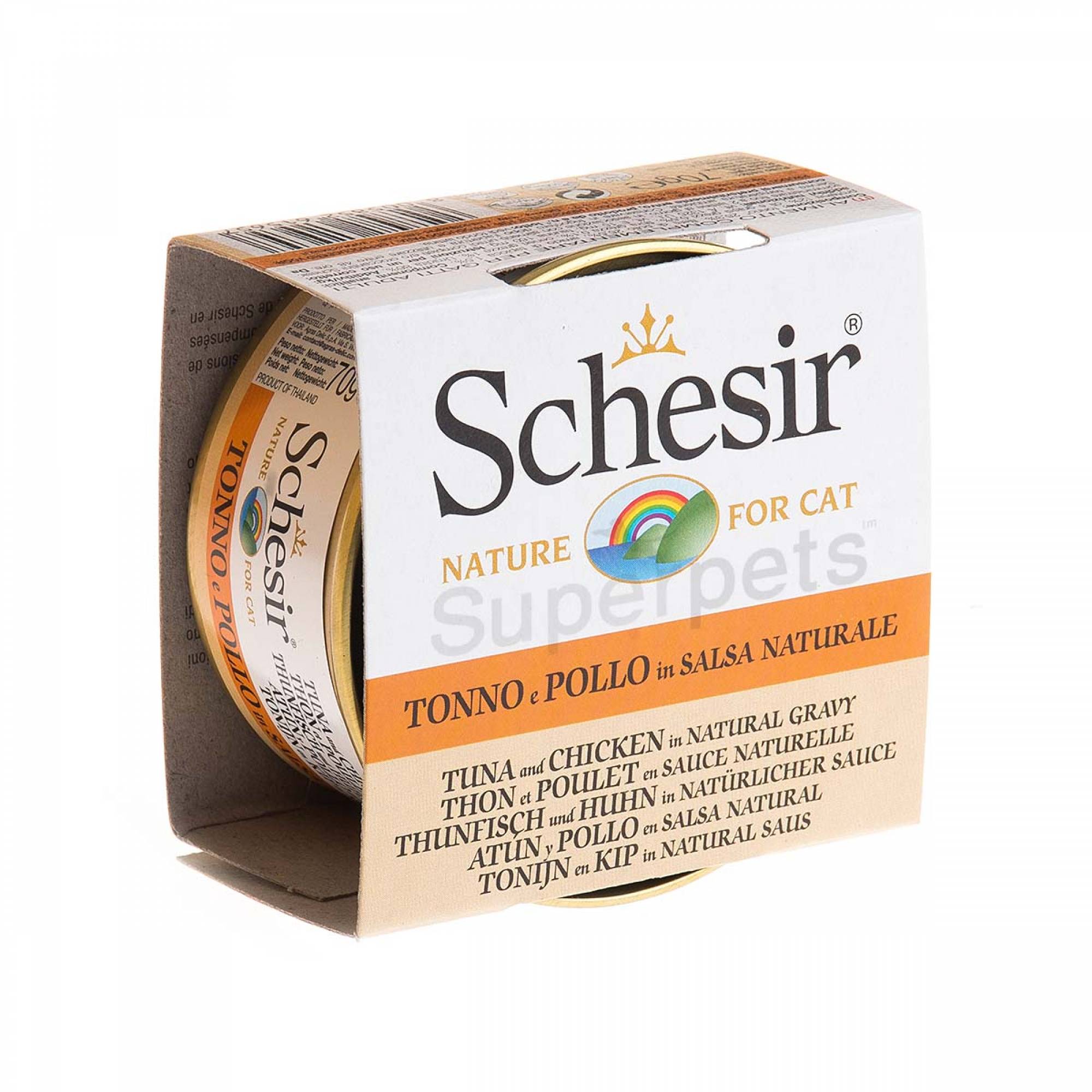 Schesir Cat - Tuna and Chicken in Natural Gravy 70gSuperpets Trading