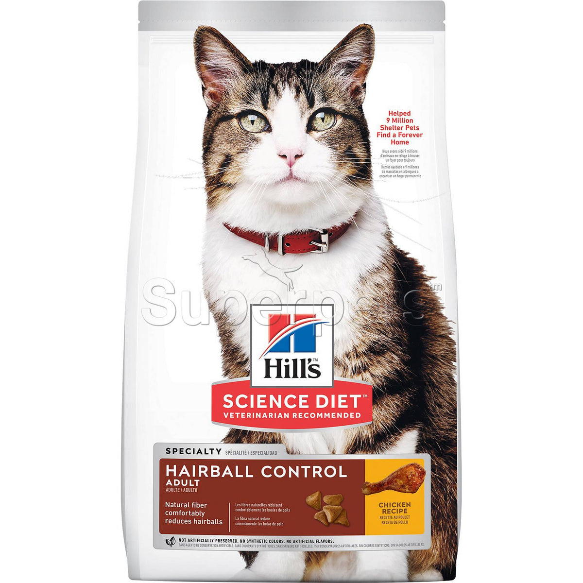 Science Diet - Cat Adult 1-6 Years - HAIRBALL CONTROL Chicken Recipe 3.5lb/1.6kg (7156)Superpets Trading
