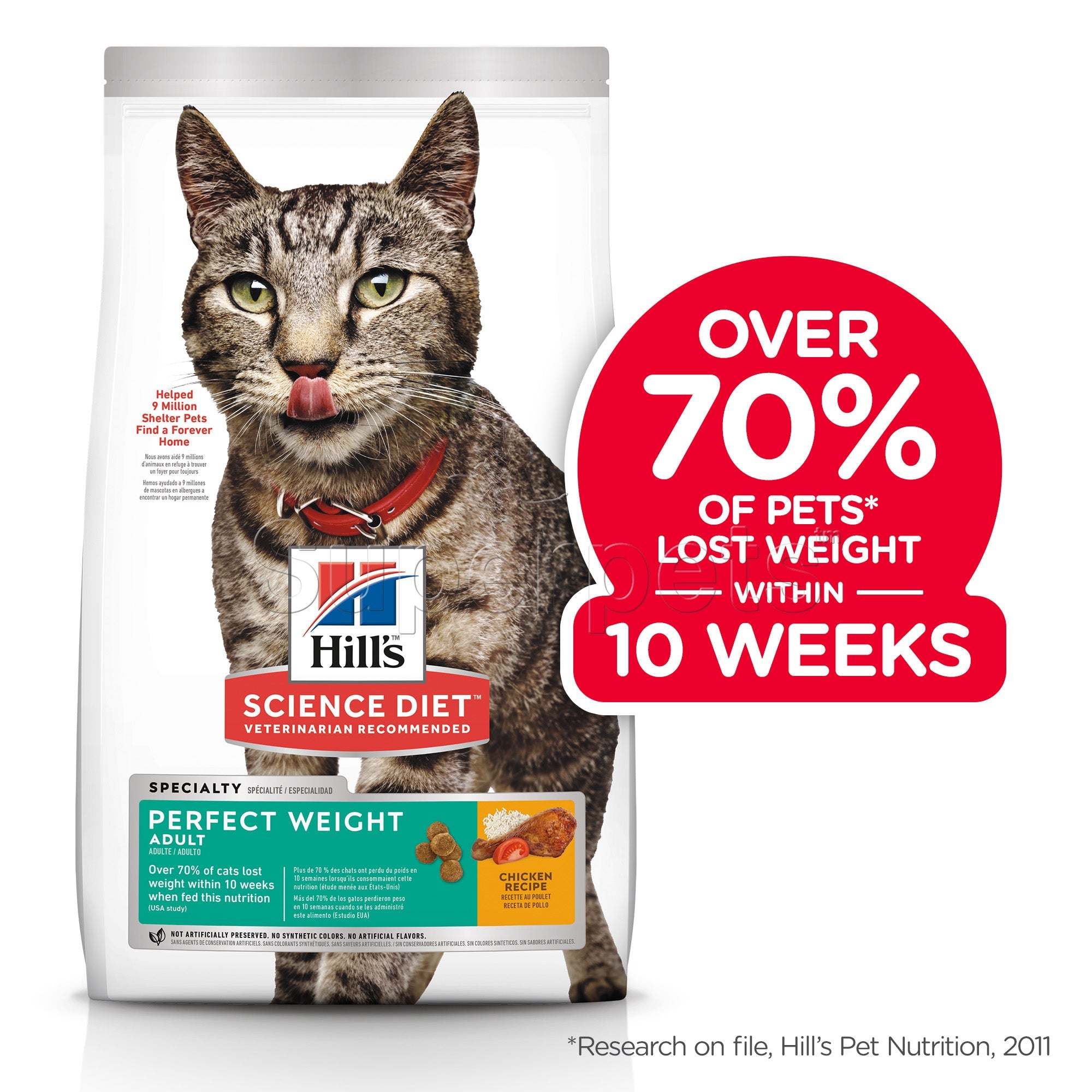 Science Diet - Cat Adult - Perfect Weight Chicken Receipt 6.8kg (15lbs) (2970)CatsSuperpets Trading