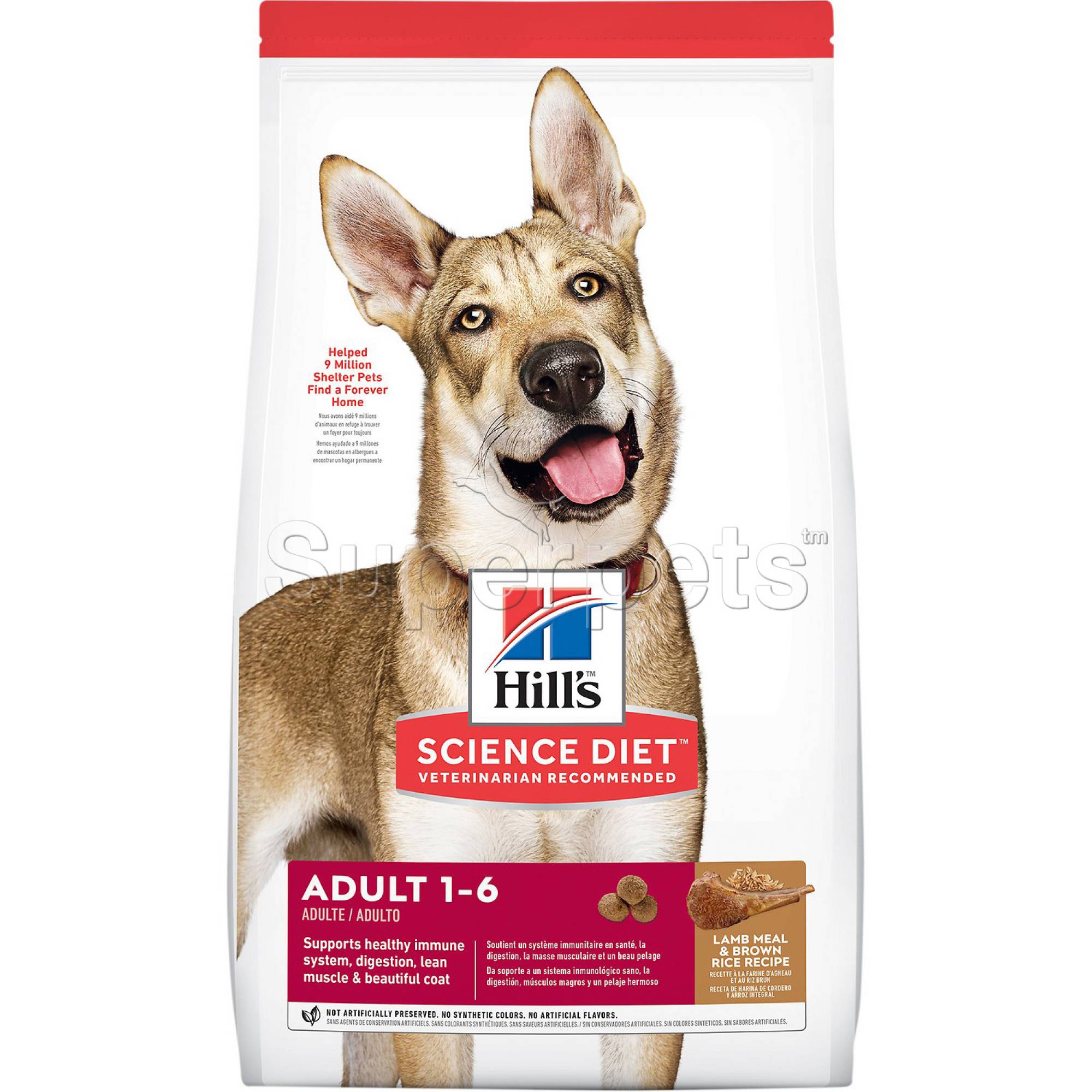 Science Diet - Dog Adult 1-6 Years - Lamb Meal & Brown Rice Recipe 3kg (1114HG)Superpets Trading