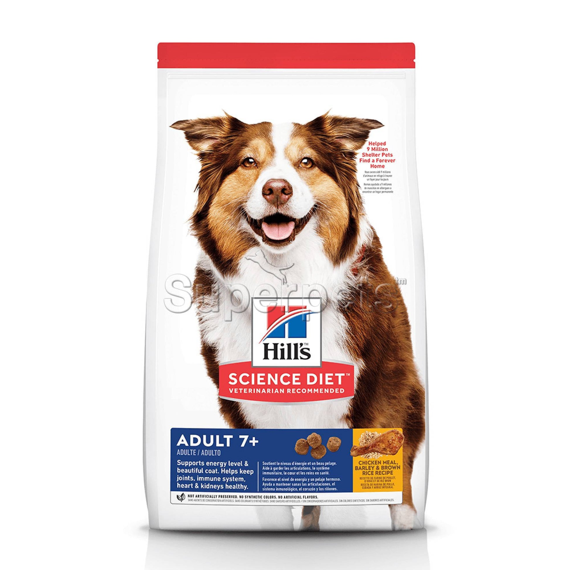 Science Diet - Dog Adult 7+ Years - Chicken Meal, Barley & Brown Rice Recipe 3kg (6938HG)DogsSuperpets Trading