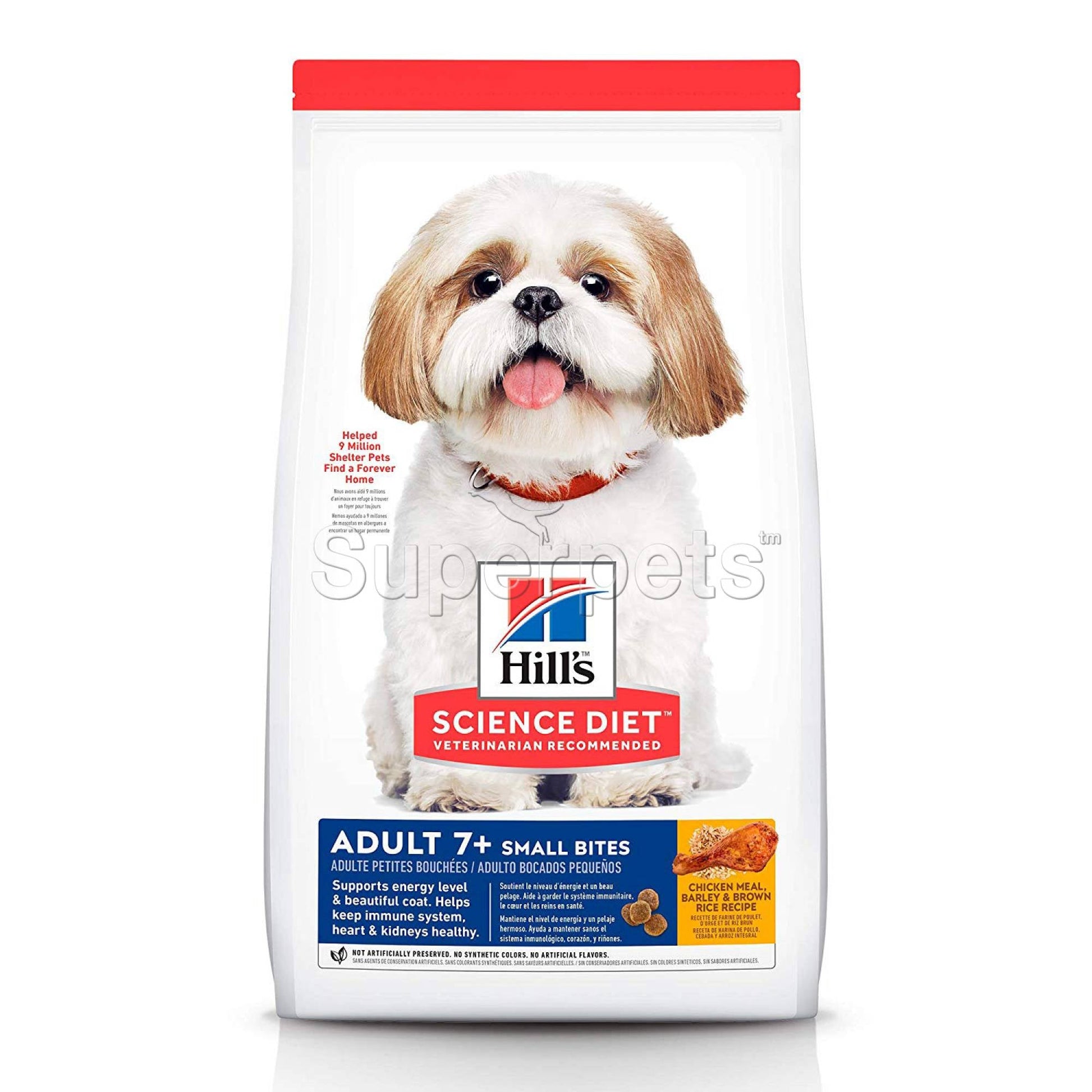 Science Diet - Dog Adult 7+ Years - SMALL BITES Chicken Meal, Barley & Brown Rice Recipe 2kg (10334HG)Superpets Trading
