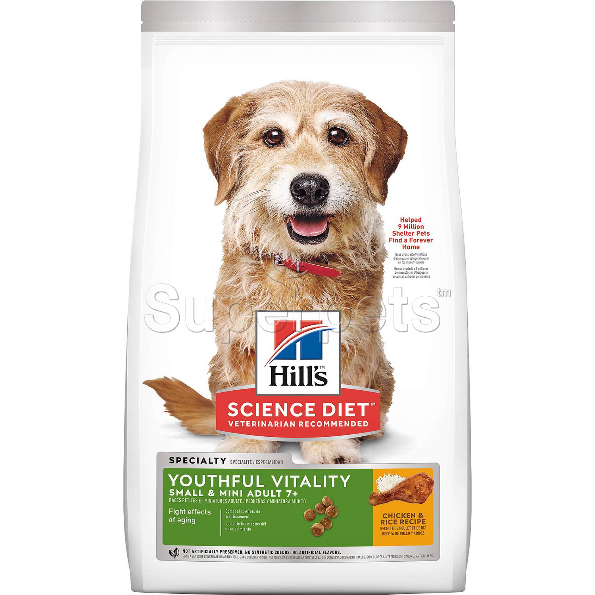 Science Diet - Dog Adult 7+ Years Small & Mini - YOUTHFUL VITALITY Chicken & Rice Recipe 3.5lb / 1.6kg (10770)DogsSuperpets Trading