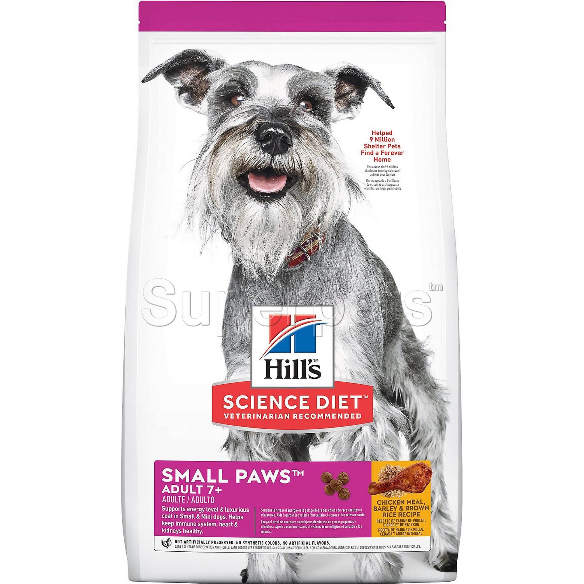 Science Diet - Dog Adult 7+ Years - SMALL PAWS Chicken Meal, Barley & Brown Rice Recipe 1.5kg (603834)DogsSuperpets Trading