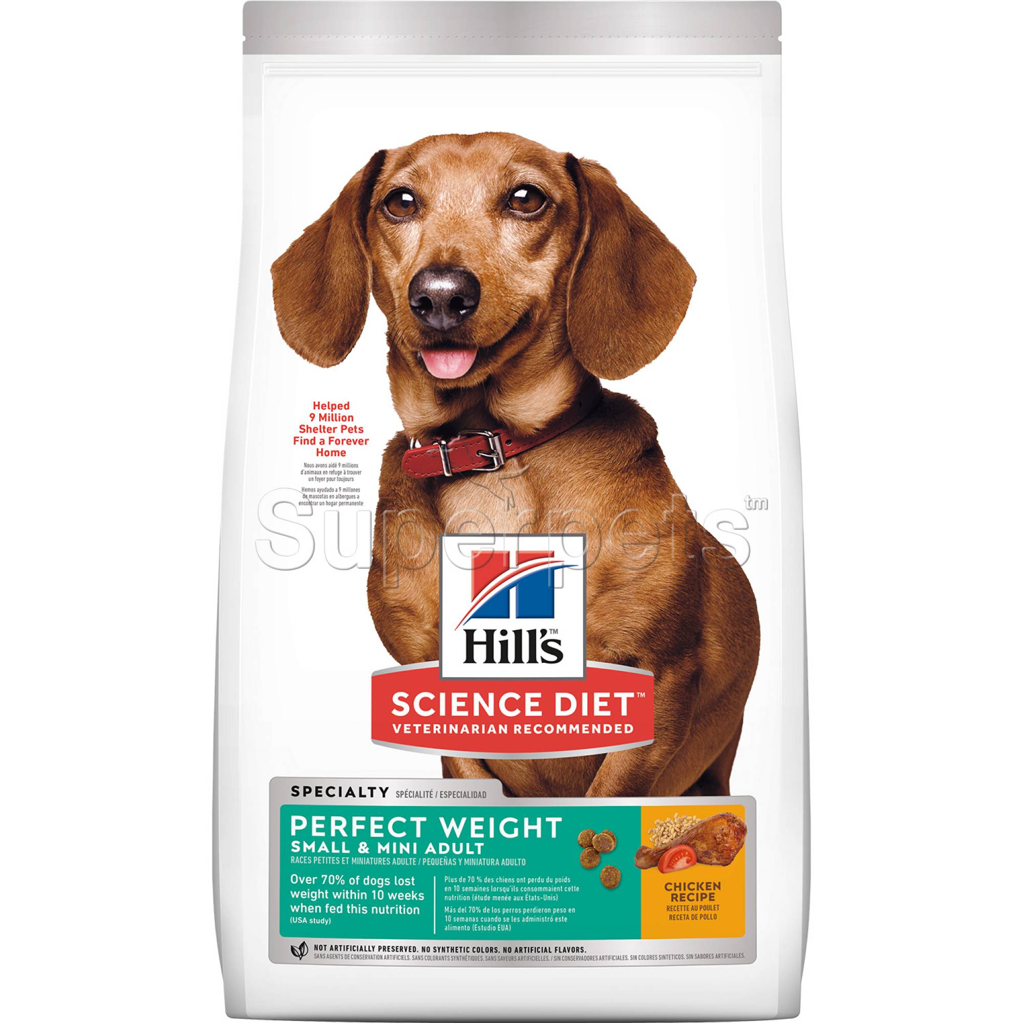 Science Diet - Dog Adult Small & Mini - PERFECT WEIGHT Chicken Recipe 4lb / 1.8kg (3821)DogsSuperpets Trading