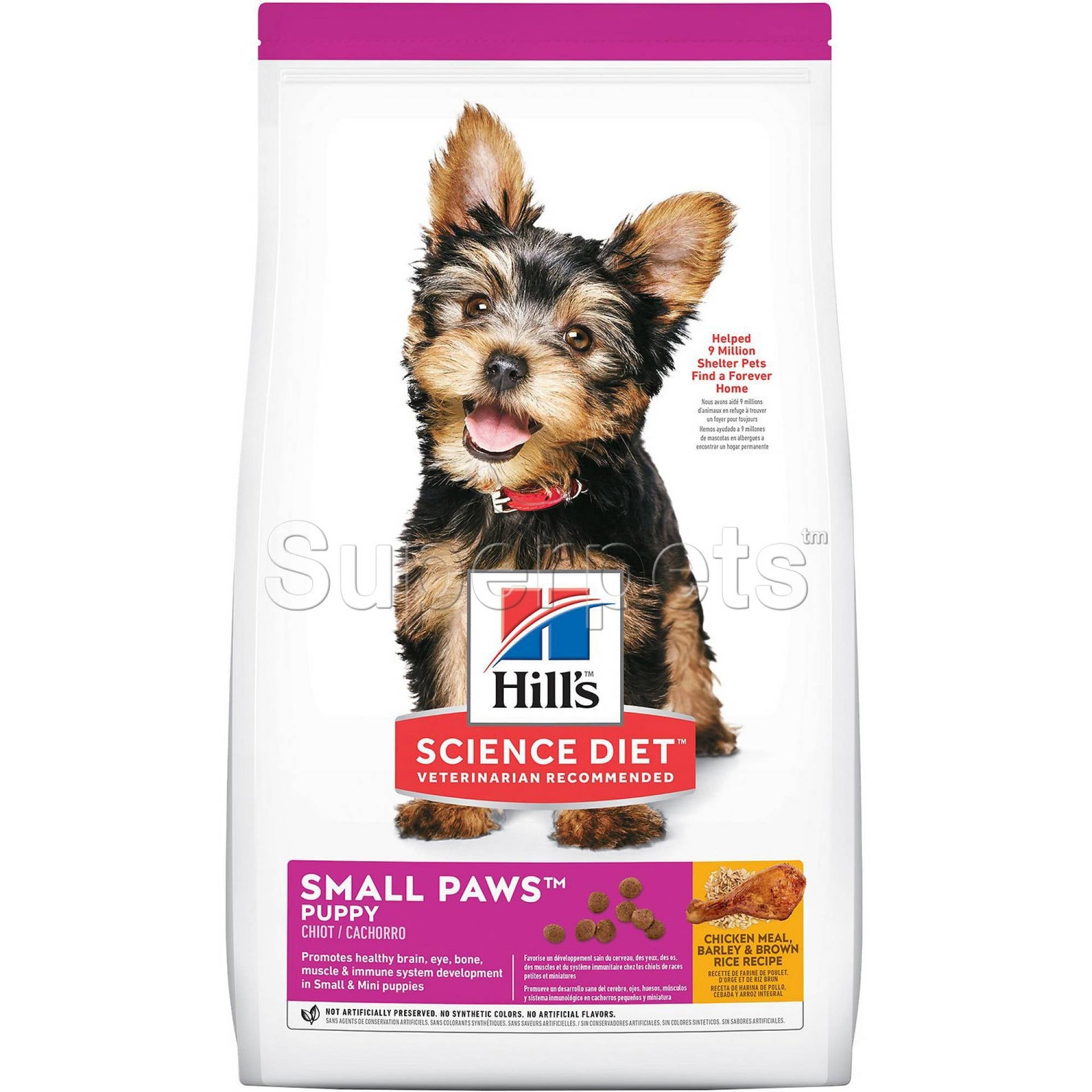 Science Diet - Dog Puppy - SMALL PAWS Chicken Meal, Barley & Brown Rice Recipe 1.5kg (603830)DogsSuperpets Trading