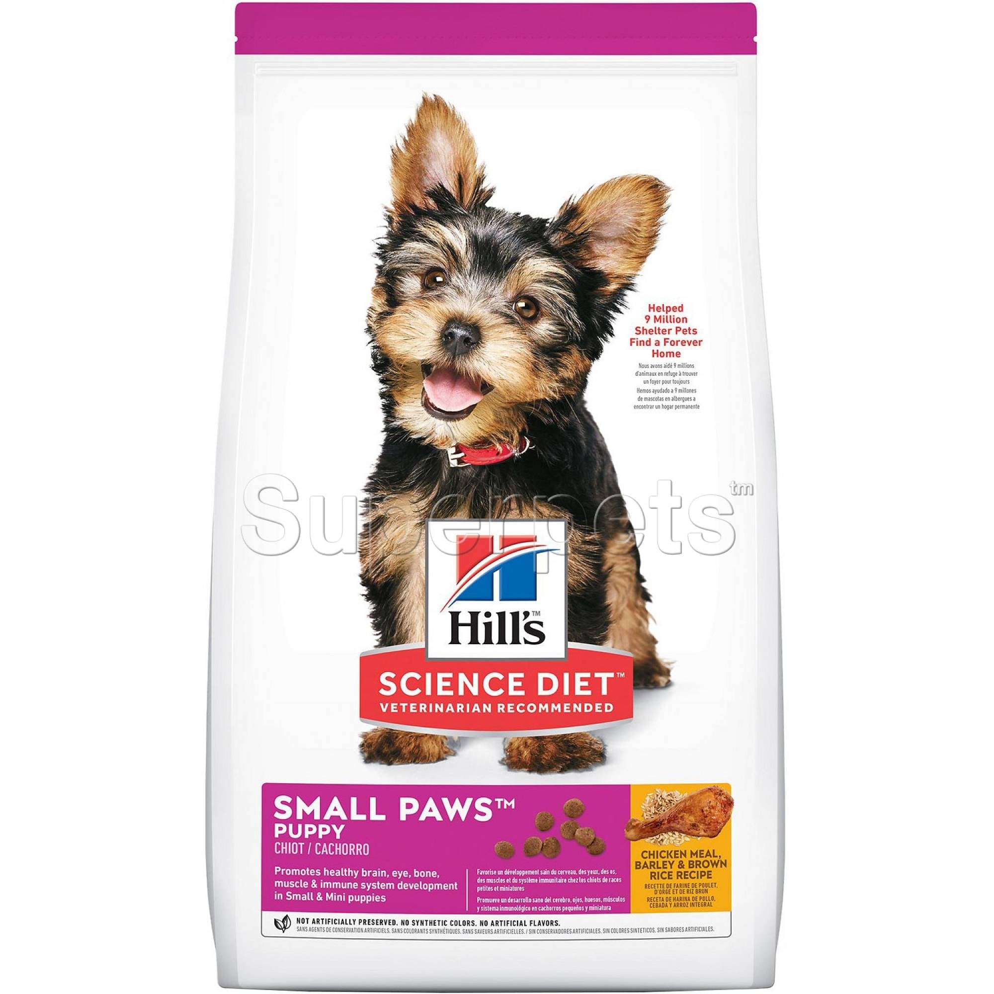 Science Diet - Dog Puppy - SMALL PAWS Chicken Meal, Barley & Brown Rice Recipe 1.5kg (603830)DogsSuperpets Trading