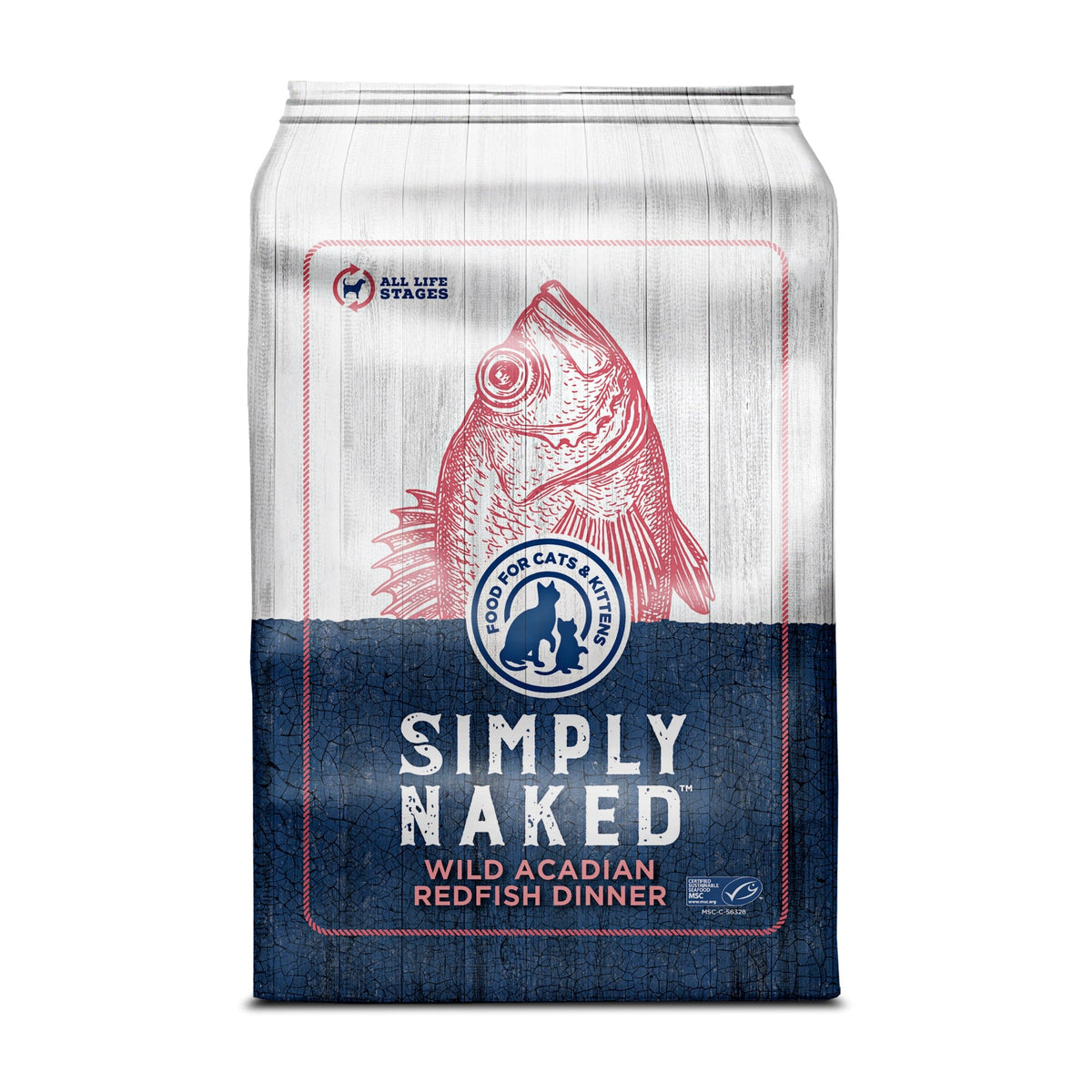 Simply Naked - Adult Cat / Kitten - Wild Acadian Redfish 4lb/1.8kg (All Life Stage)Superpets Trading