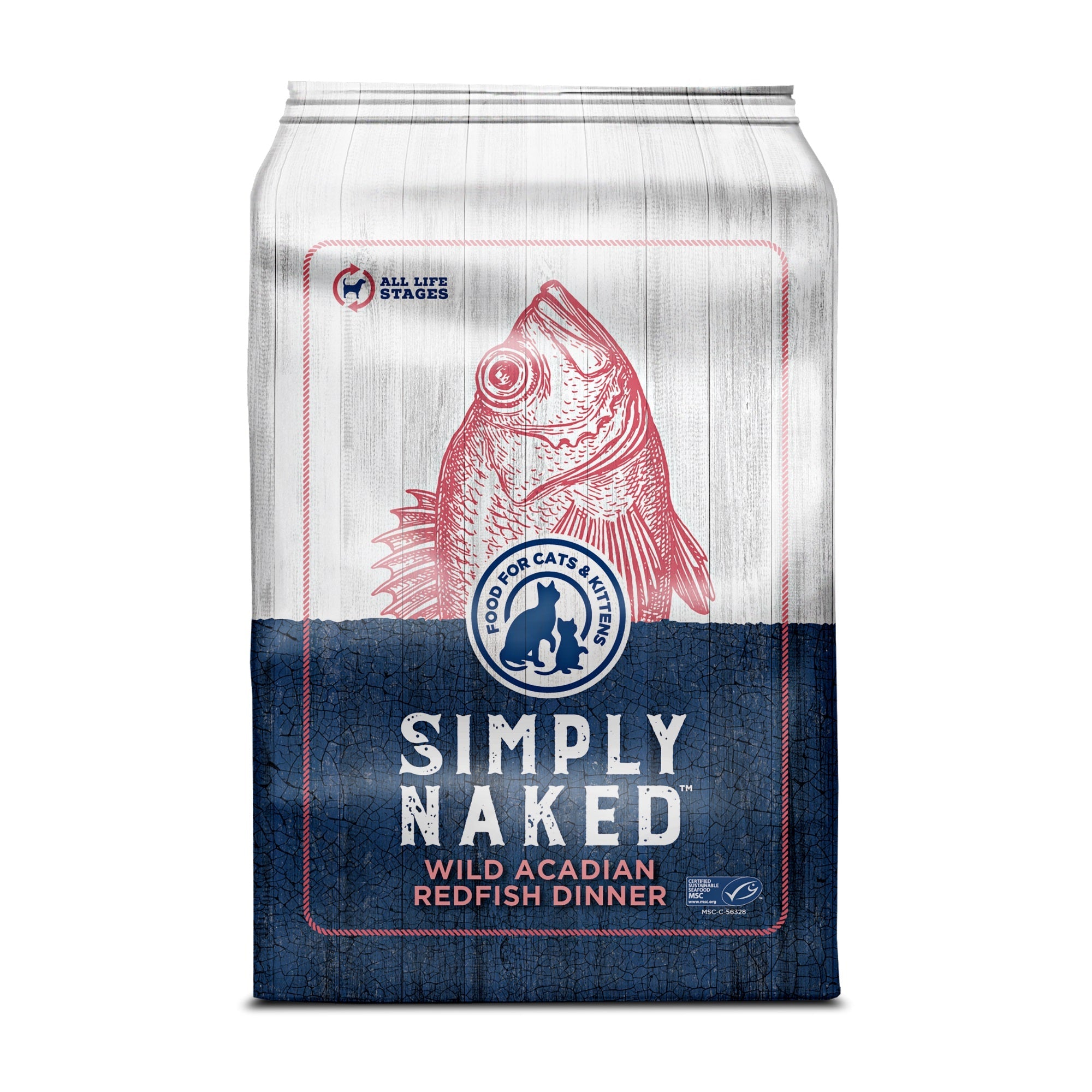 Simply Naked - Adult Cat / Kitten - Wild Acadian Redfish 4lb/1.8kg (All Life Stage)Superpets Trading