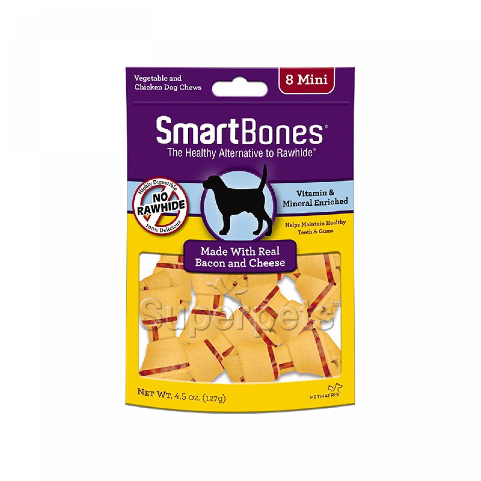 SmartBones Bacon & Cheese Mini 8pcs 127gDogsSuperpets Trading