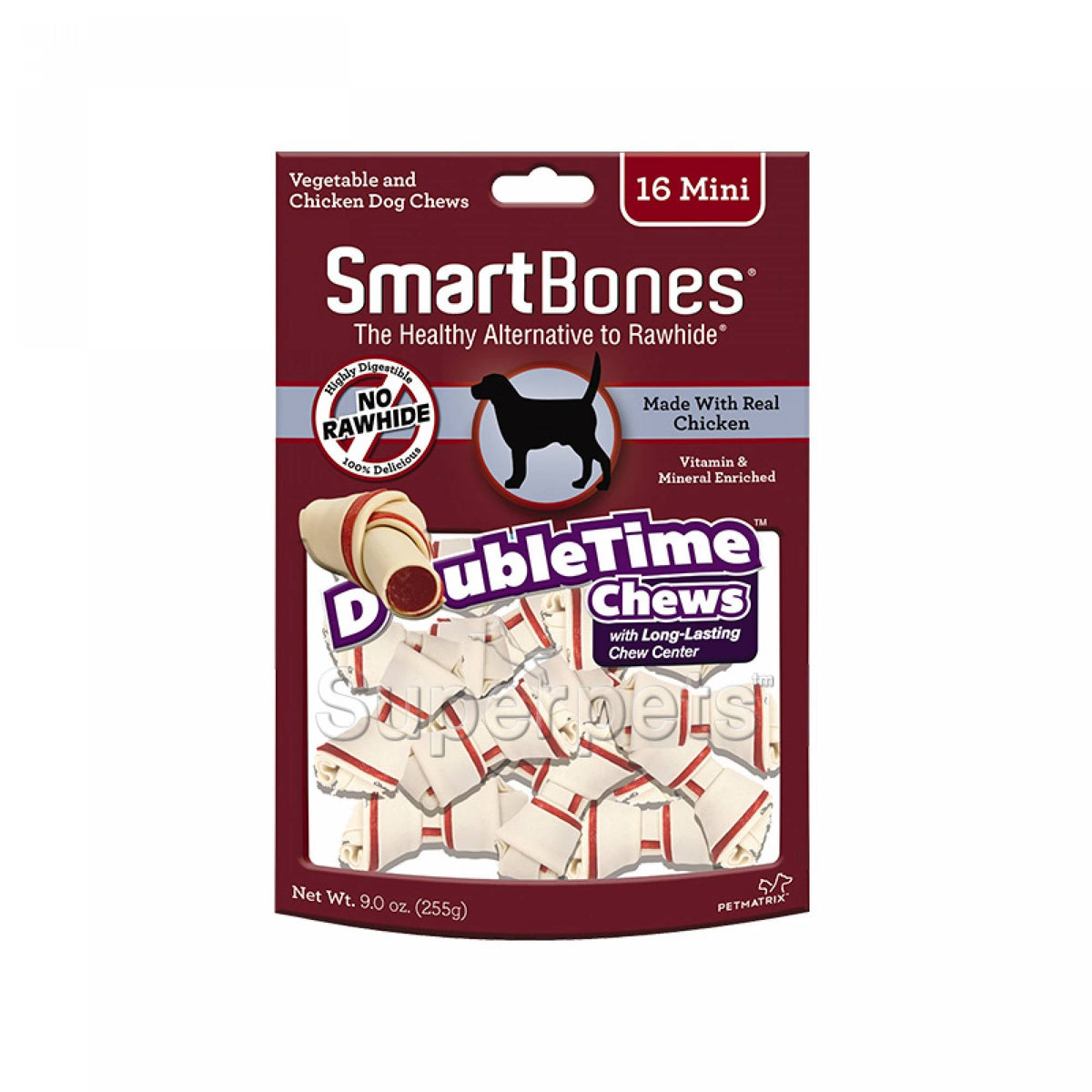 SmartBones Chicken Double Time Bone Mini 16pcs 255gDogsSuperpets Trading