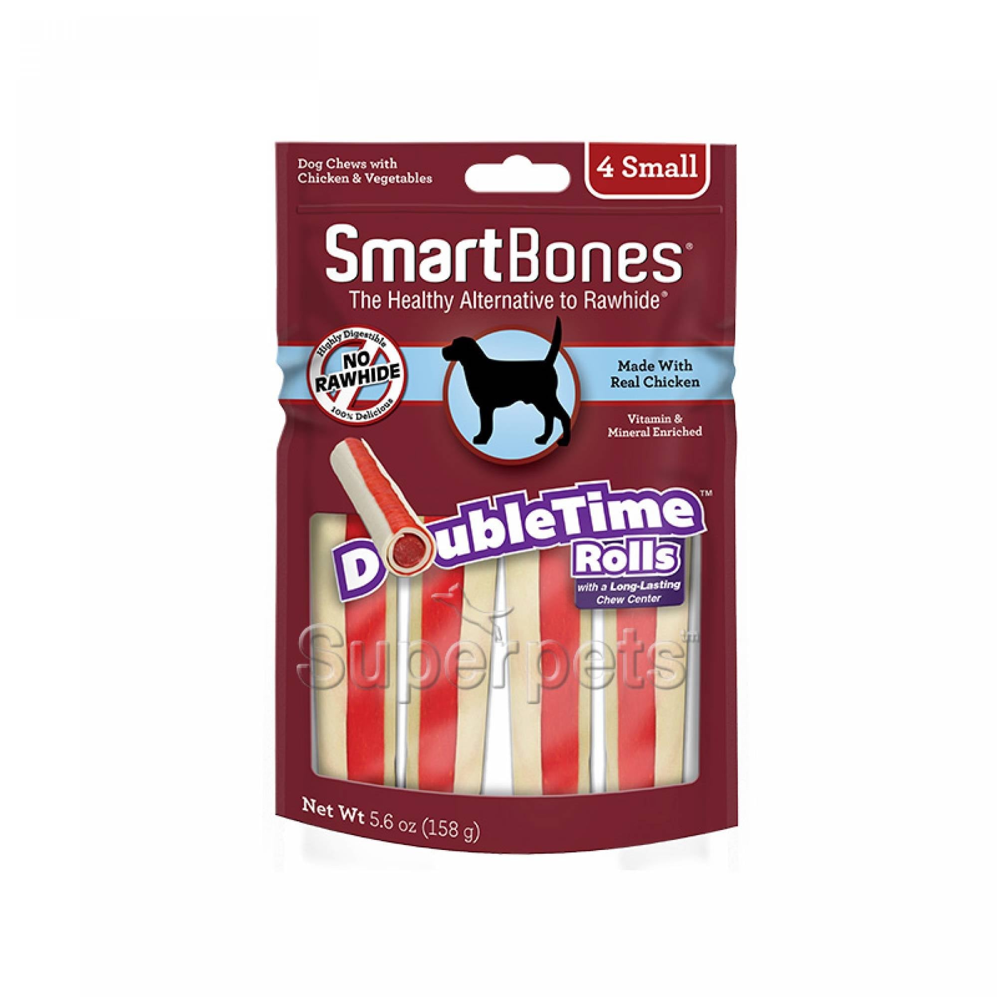 SmartBones Chicken Double Time Rolls Small 4pcs 158gDogsSuperpets Trading