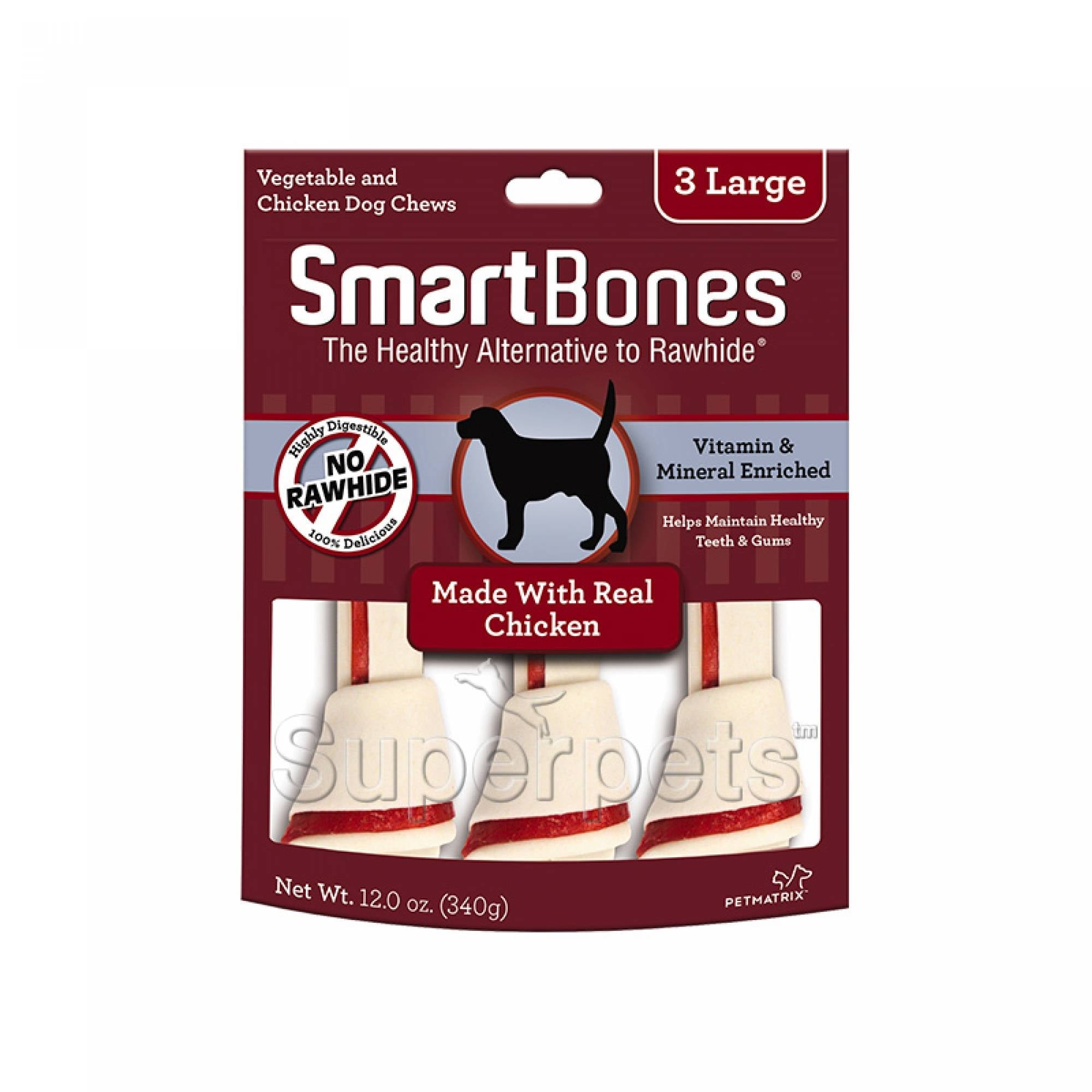 SmartBones Chicken Large 3pcs 340gDogsSuperpets Trading