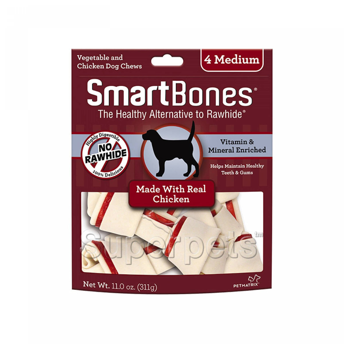 SmartBones Chicken Medium 4pcs 311gSuperpets Trading