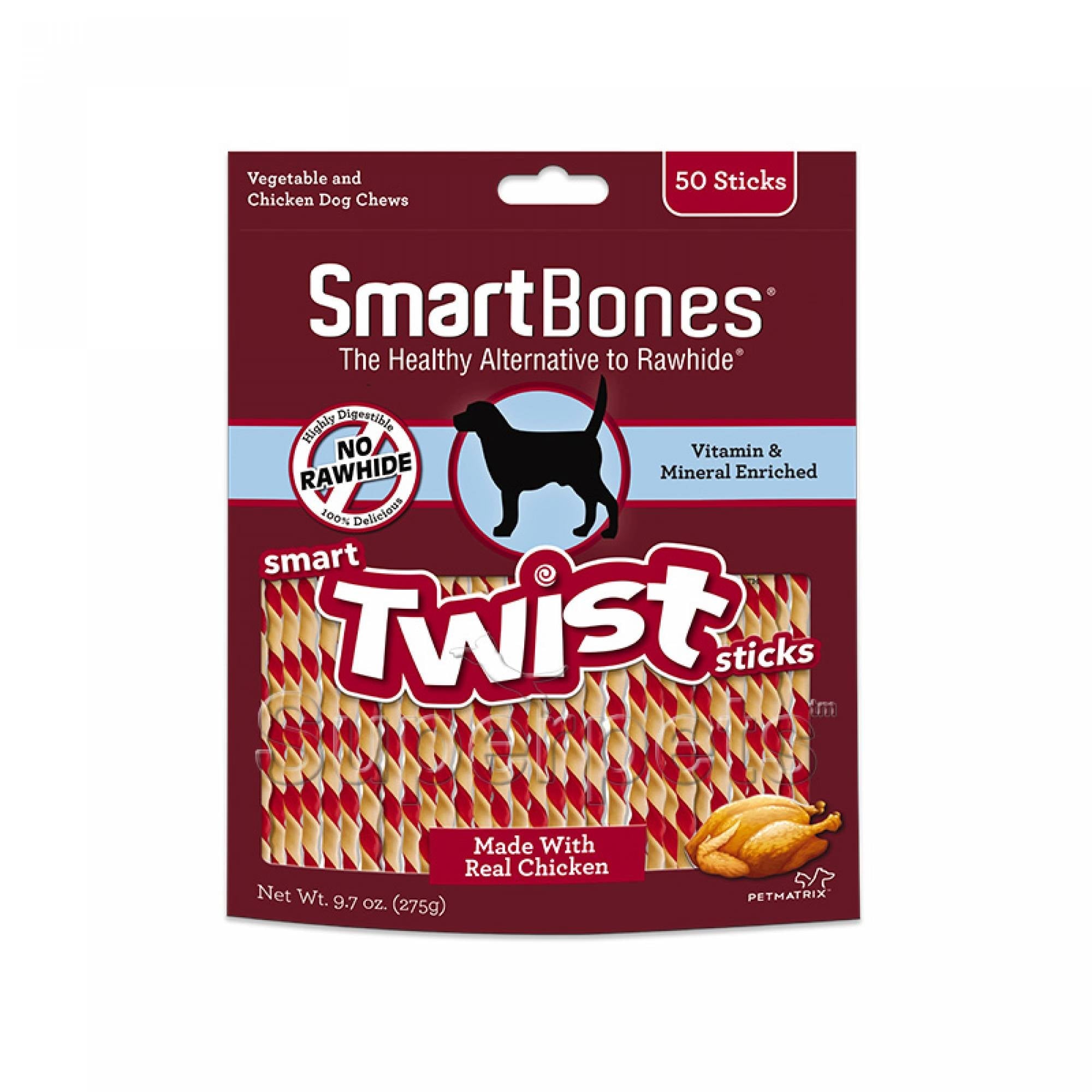 SmartBones Chicken Twist Sticks 50pcs 275gDogsSuperpets Trading