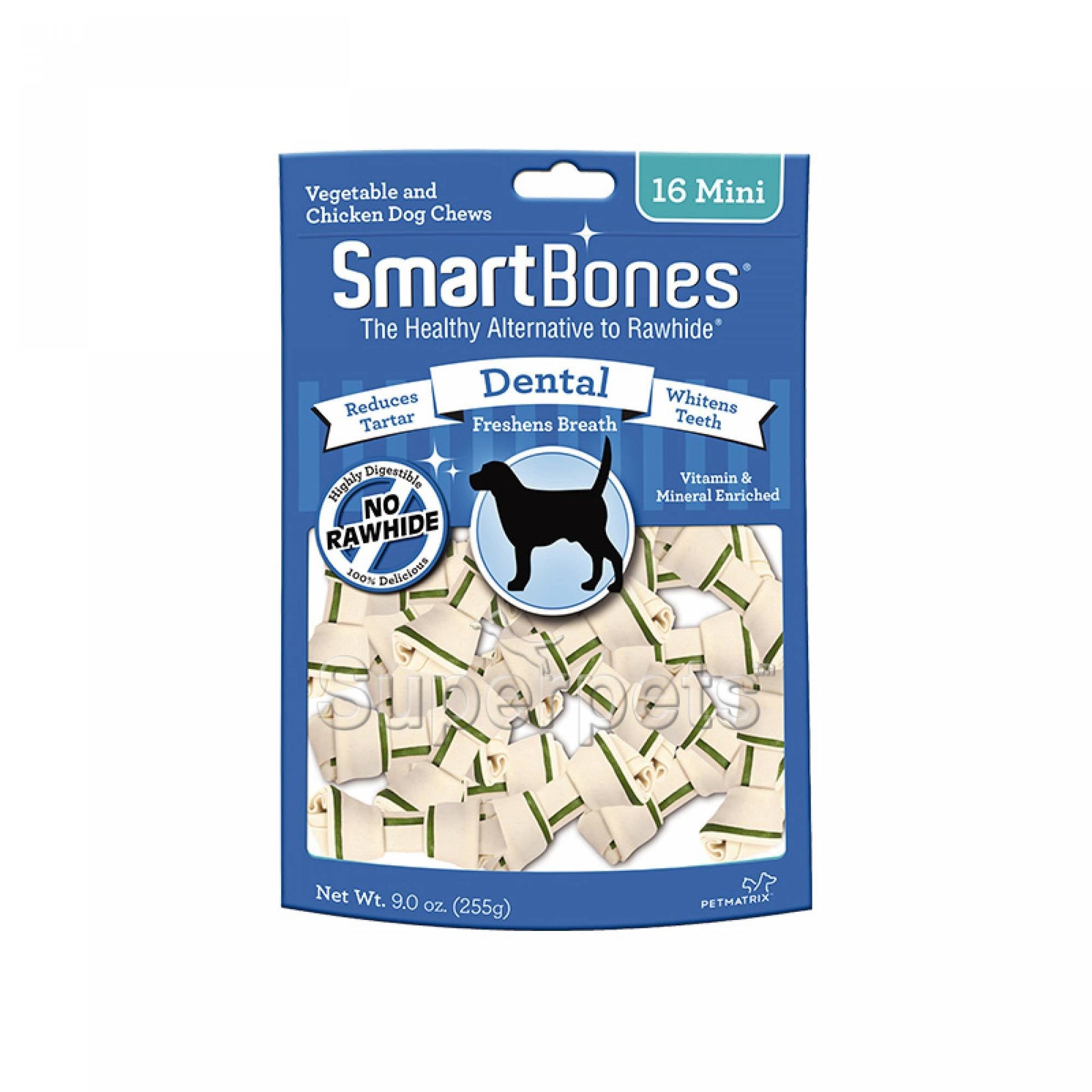 SmartBones Dental Mini 16pcs 255gDogsSuperpets Trading