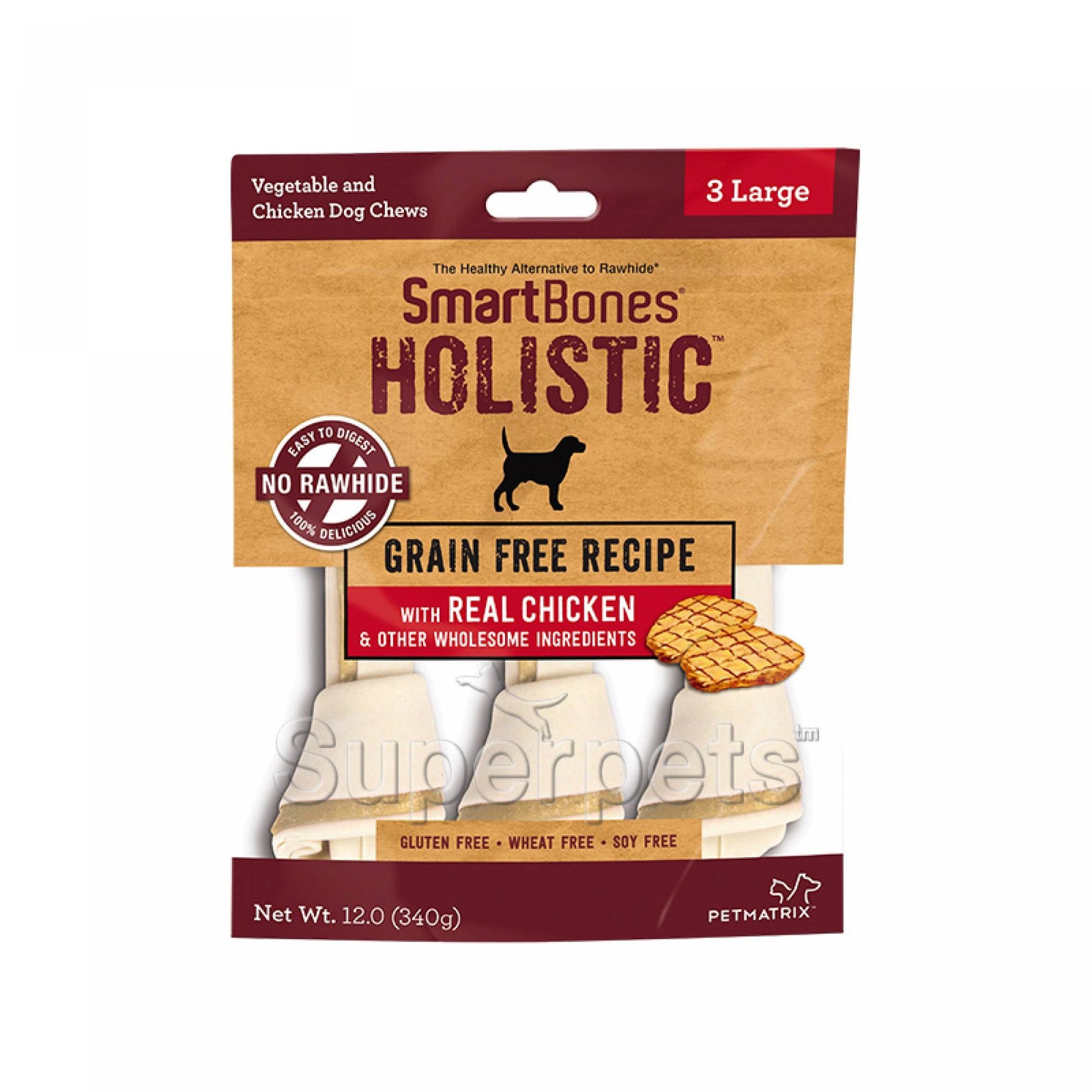 SmartBones Holistic Chicken Large 3pcs 340gDogsSuperpets Trading