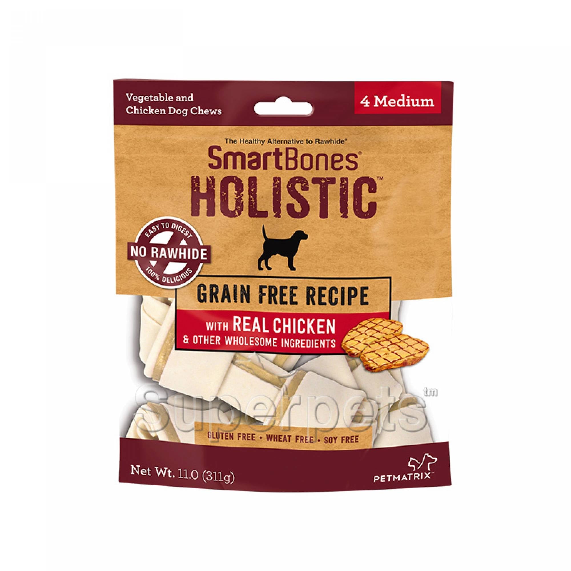SmartBones Holistic Chicken Medium 4pcs 311gDogsSuperpets Trading