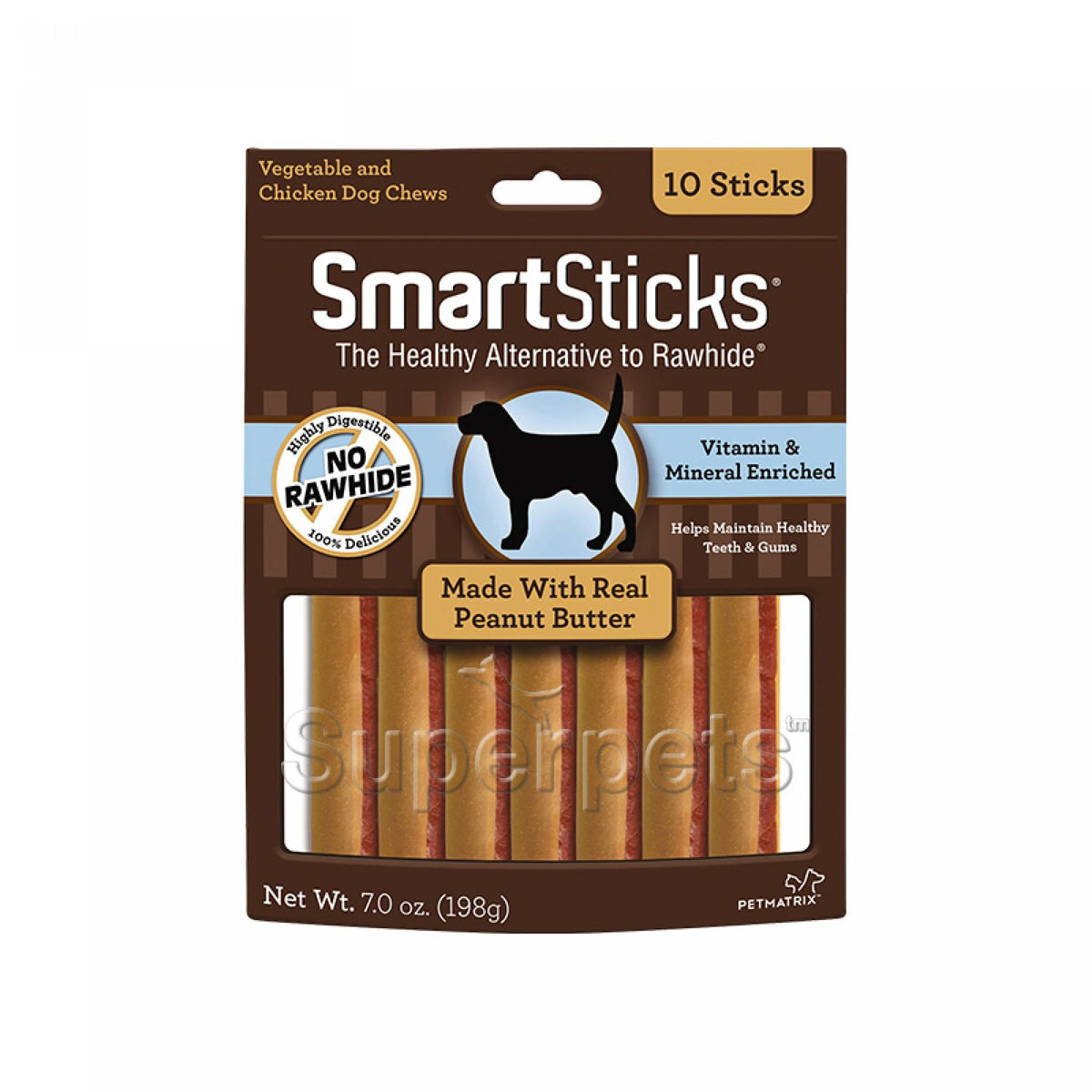 SmartBones Peanut Butter Sticks 10pcs 198gSuperpets Trading