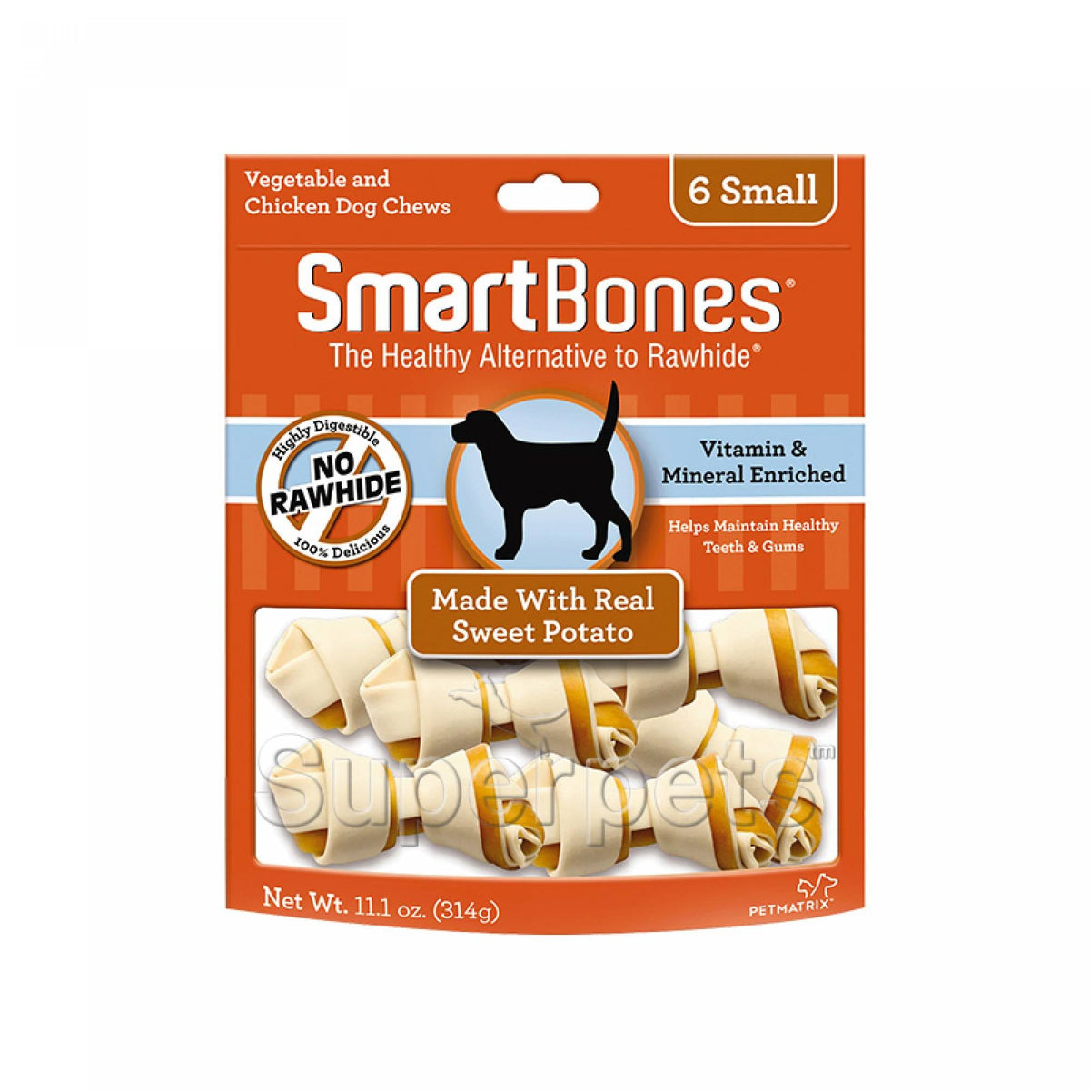 SmartBones Sweet Potato Small 6pcs 311gDogsSuperpets Trading