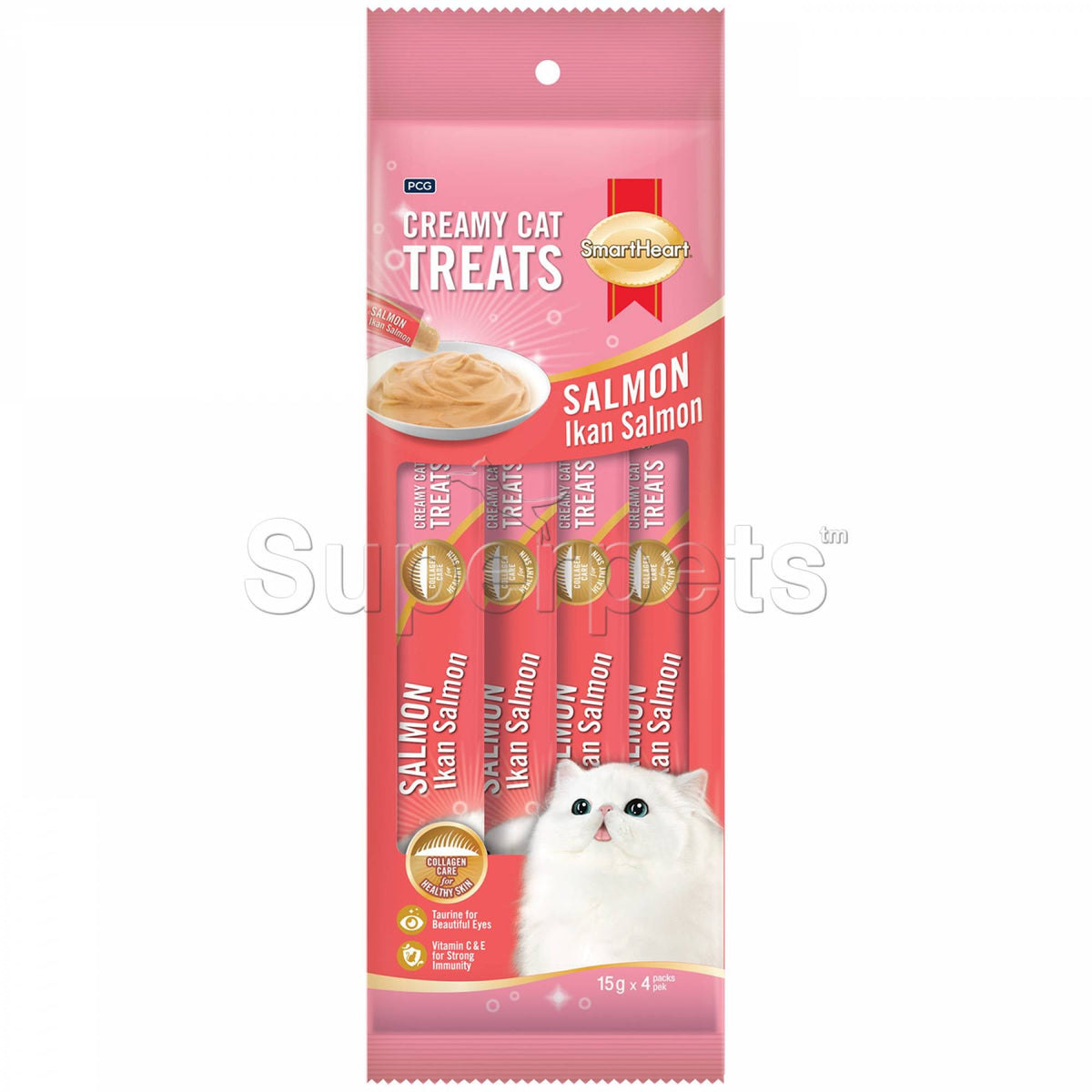 SmartHeart Cat Creamy Salmon 15gx4Superpets Trading