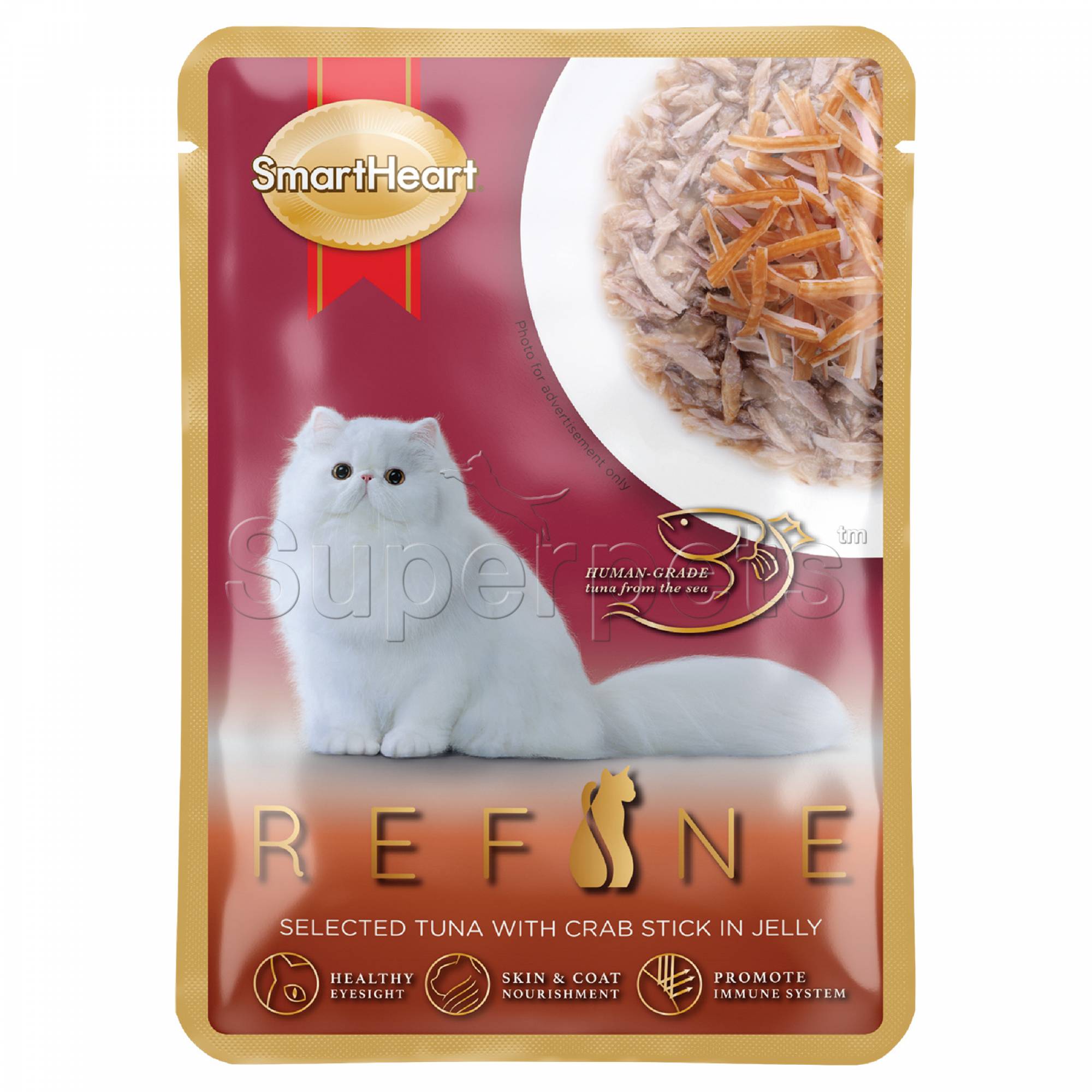 SmartHeart Cat Refine Pouch 70g Selected Tuna with Crab Stick in JellySuperpets Trading