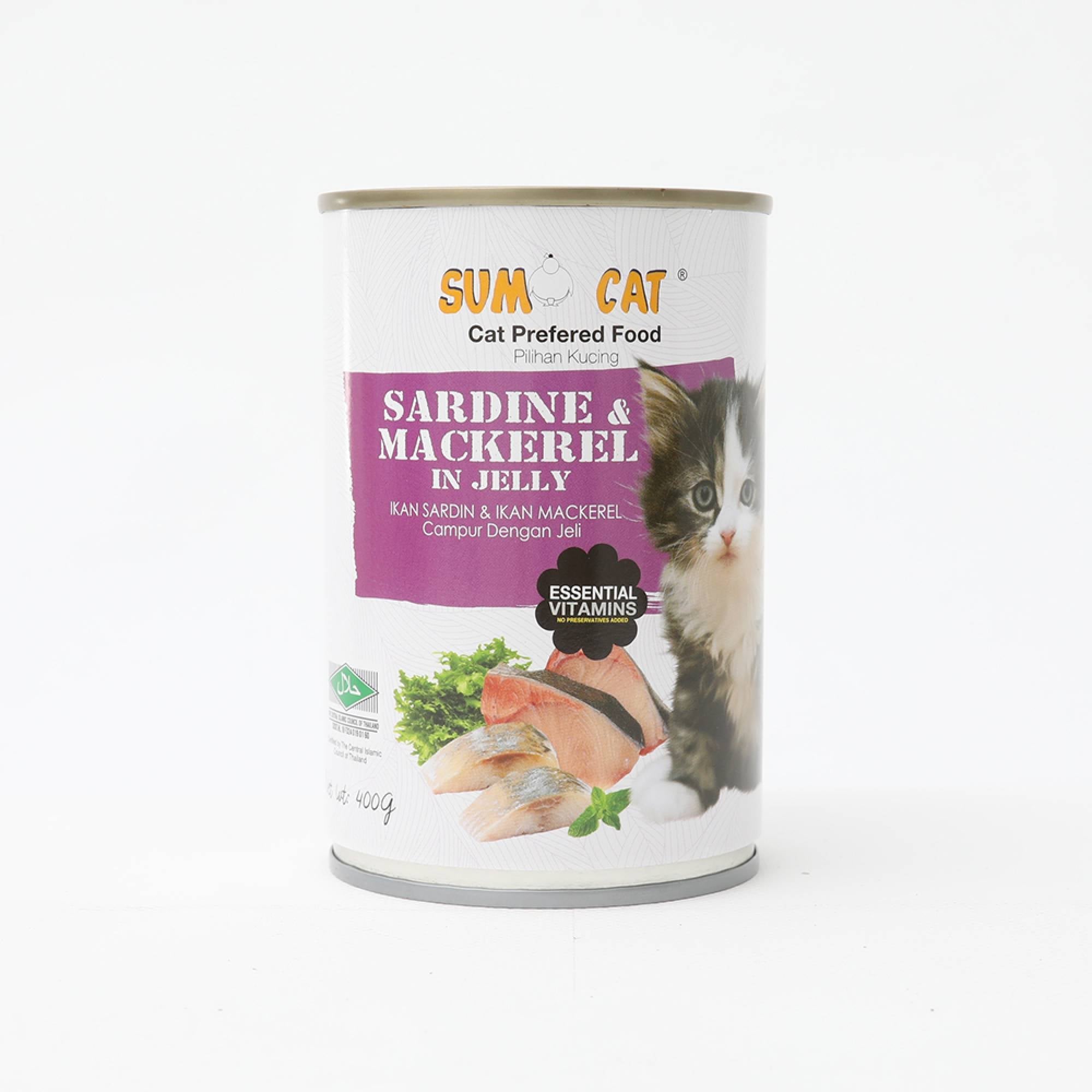 Sumo Cat - Sardine and Mackerel in Jelly 400g x 24pcs (1 carton) (*Donation*)Superpets Trading