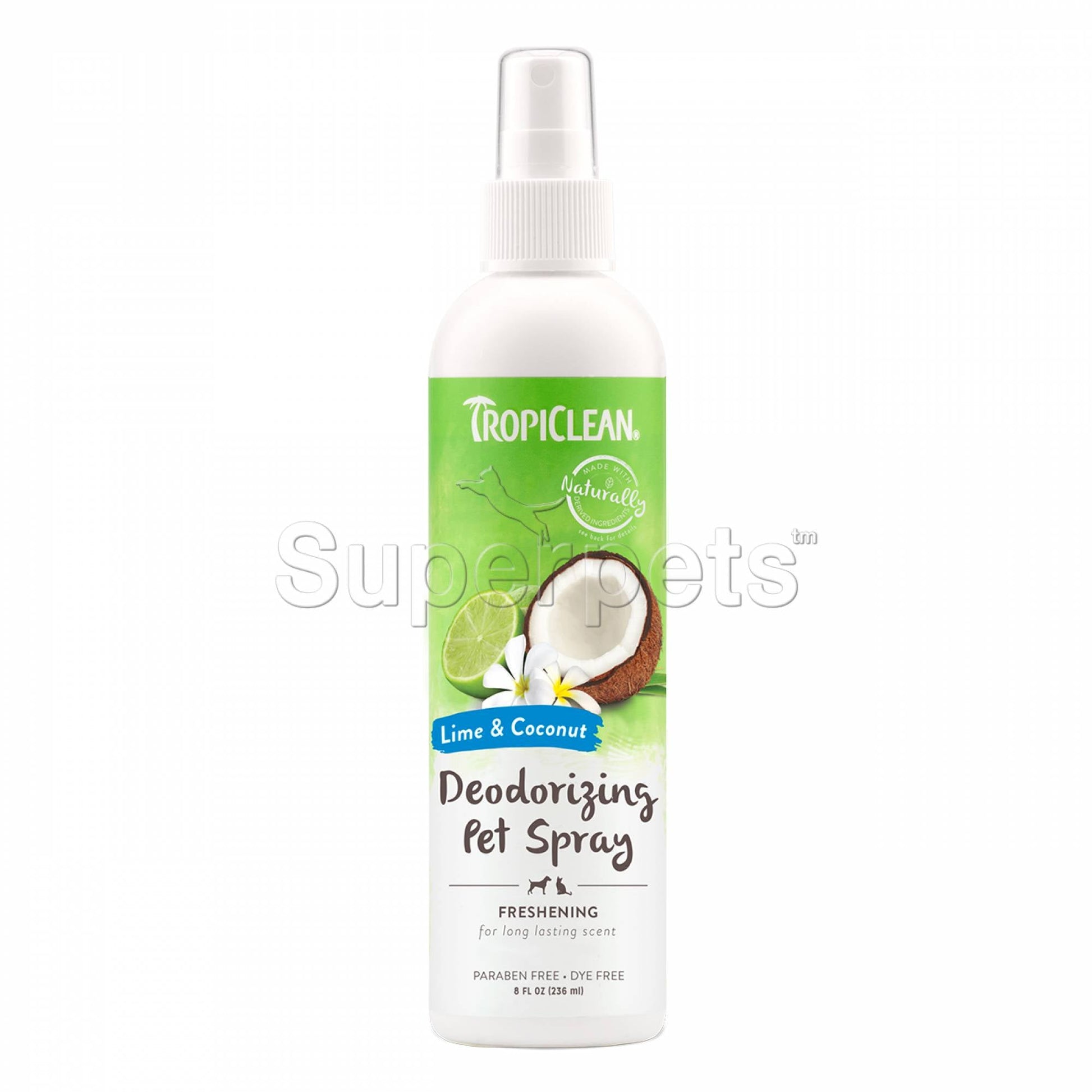 Tropiclean Deodorizing Pet Spray - Lime & Coconut 8oz (236ml)Superpets Trading