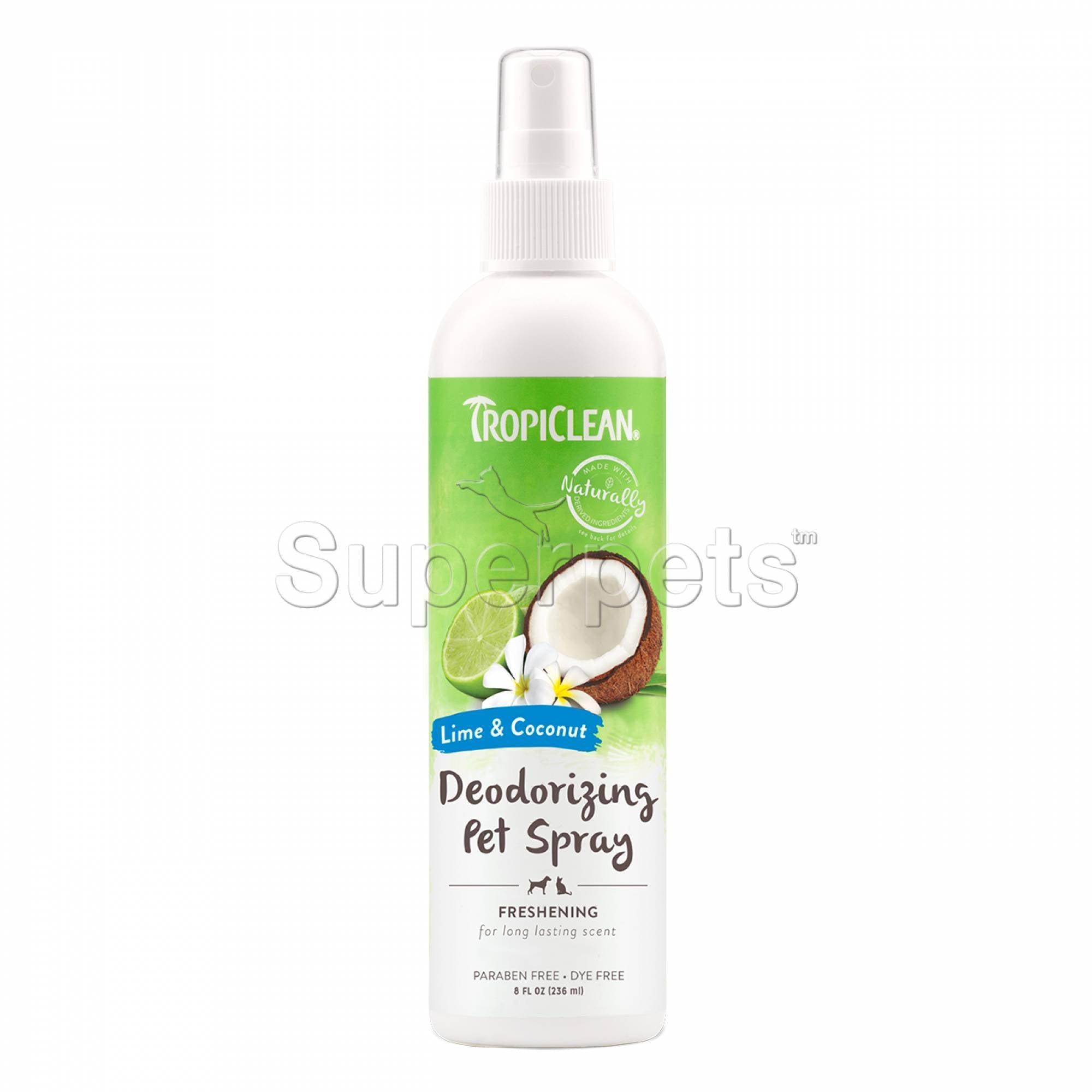 Tropiclean Deodorizing Pet Spray - Lime & Coconut 8oz (236ml)Superpets Trading