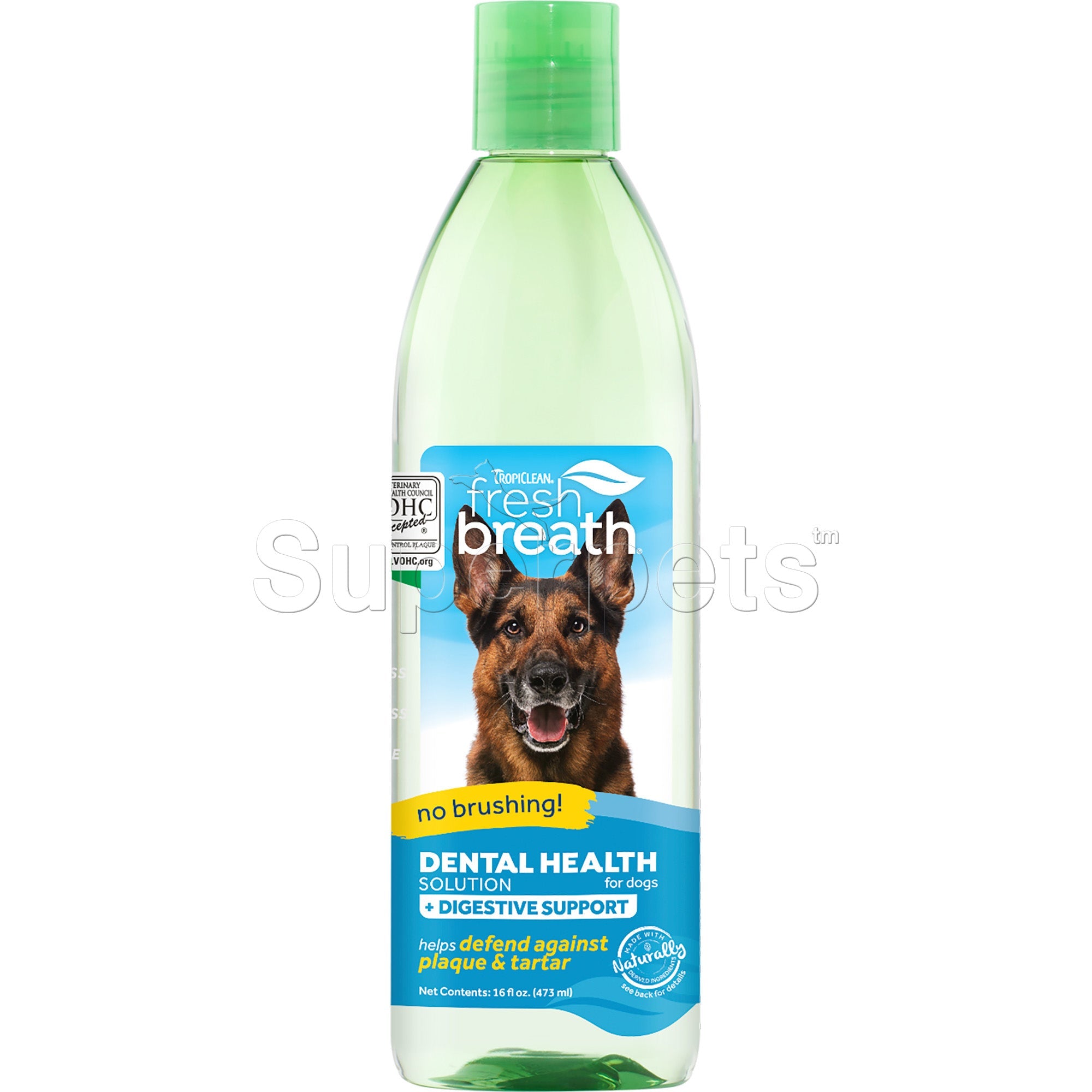 Tropiclean FRESH BREATH Oral Care Water Additive for Dogs - Digestive Support 16oz (473ml)Superpets Trading