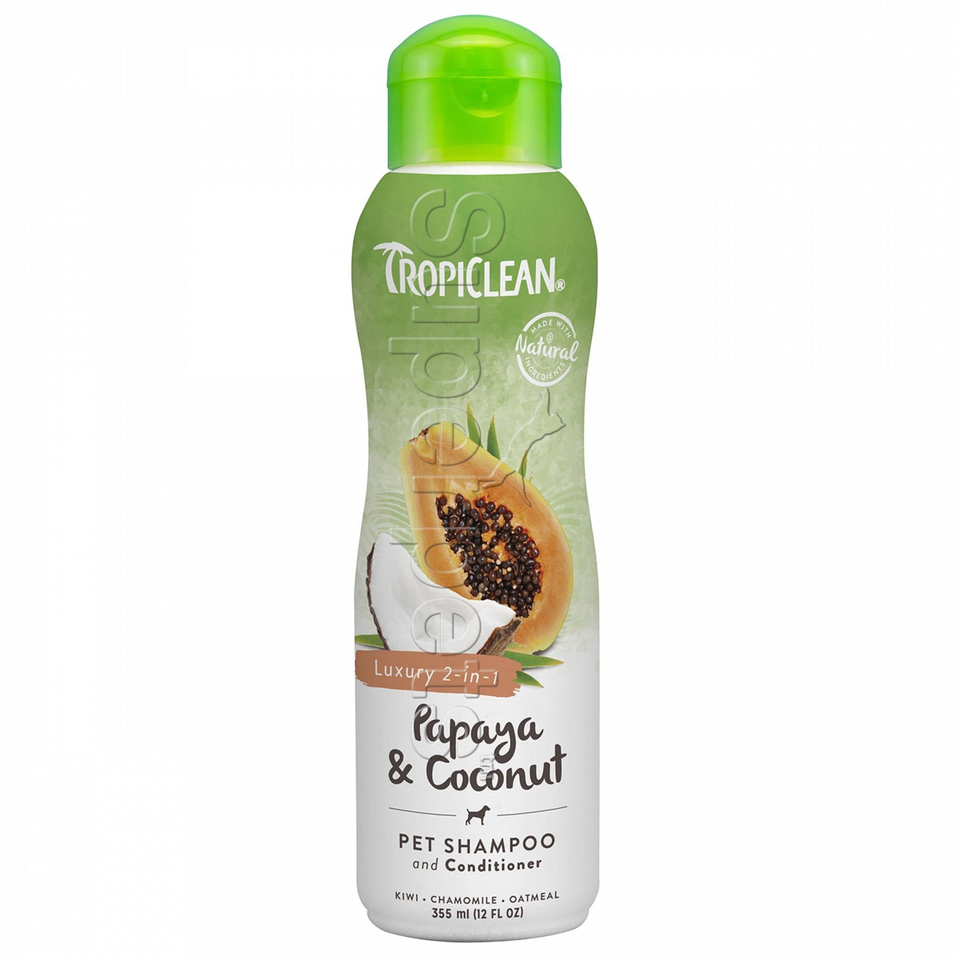 Tropiclean Luxury 2-in-1 Pet Shampoo & Conditioner - Papaya and Coconut 12oz (355ml)Superpets Trading