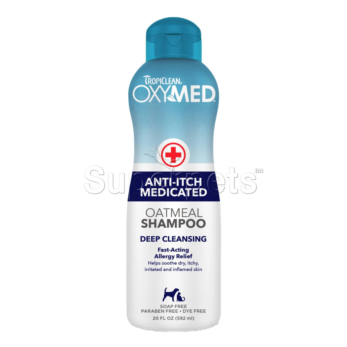 Tropiclean OxyMed Anti-Itch Medicated Oatmeal Shampoo 20oz (592ml)Superpets Trading