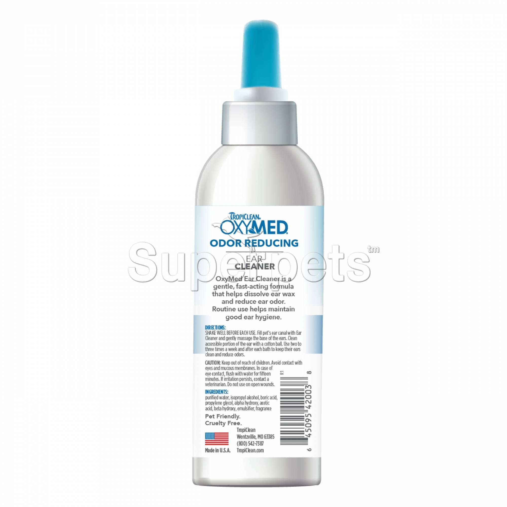 Tropiclean OxyMed Ear Cleaner 4oz (118ml)Superpets Trading