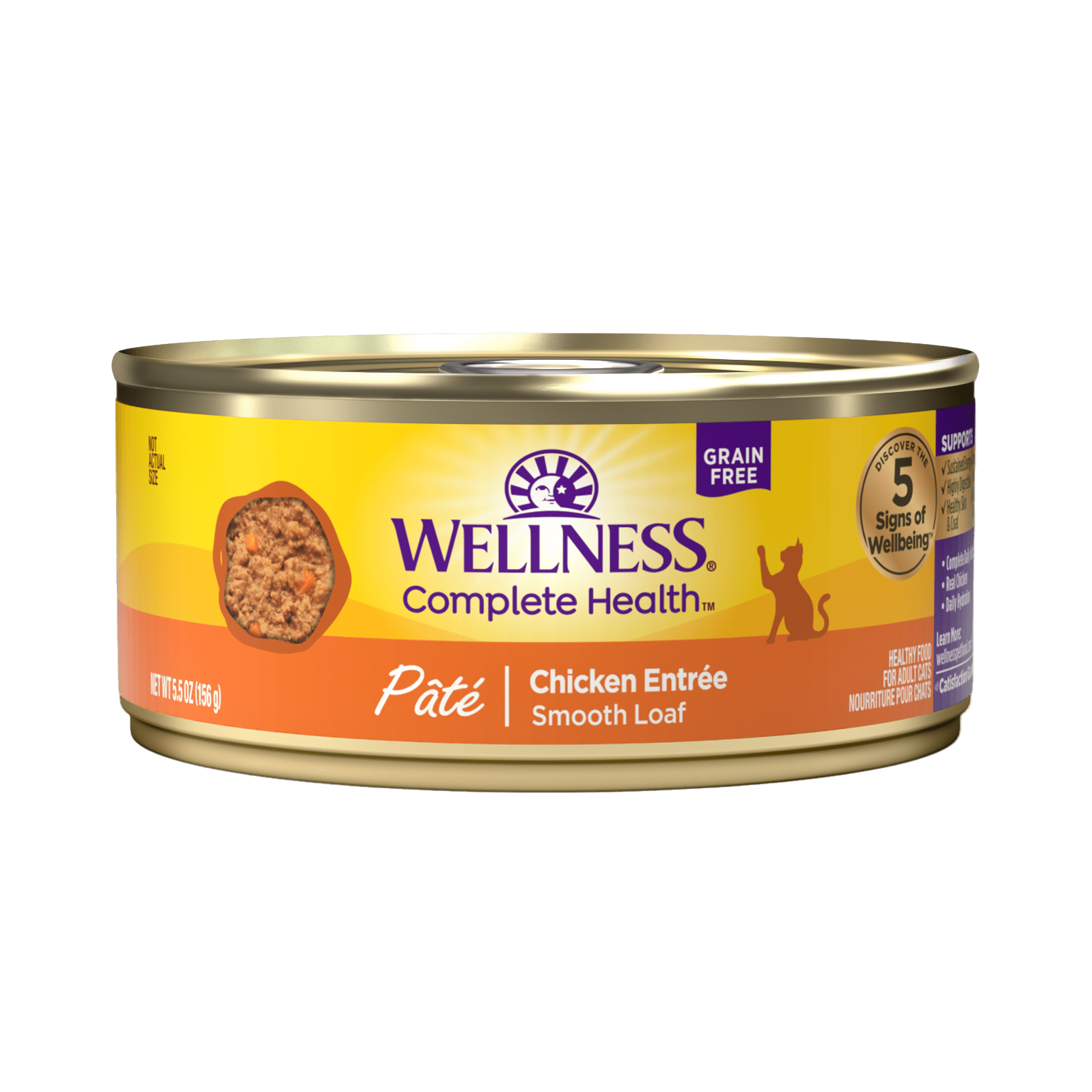 Wellness - Cat Complete Health Grain-Free 5.5oz Pate Chicken Entree Smooth Loaf (156g)Superpets Trading