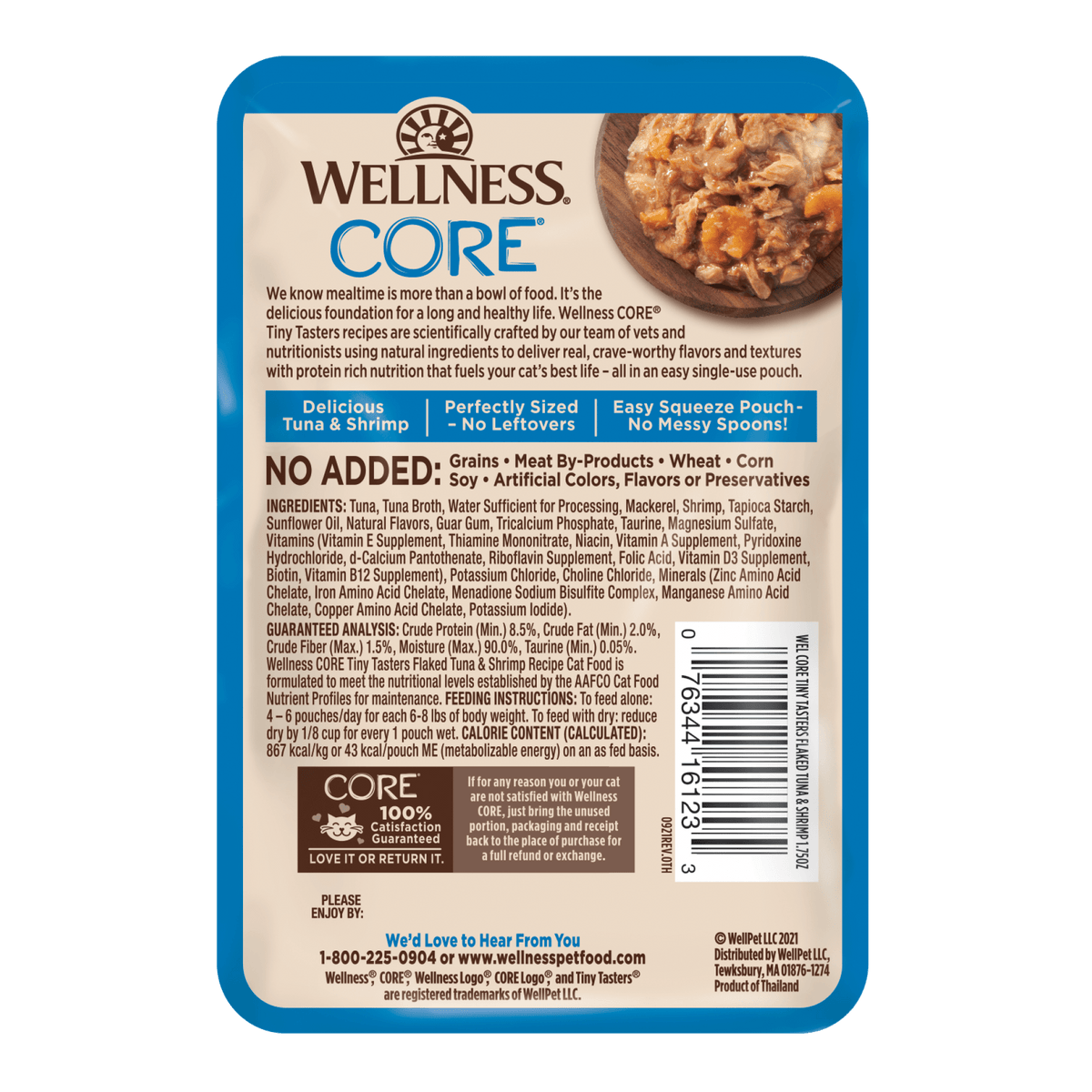 Wellness - Cat Core 50g Tiny Tasters Flaked Tuna & Shrimp 1.75ozSuperpets Trading