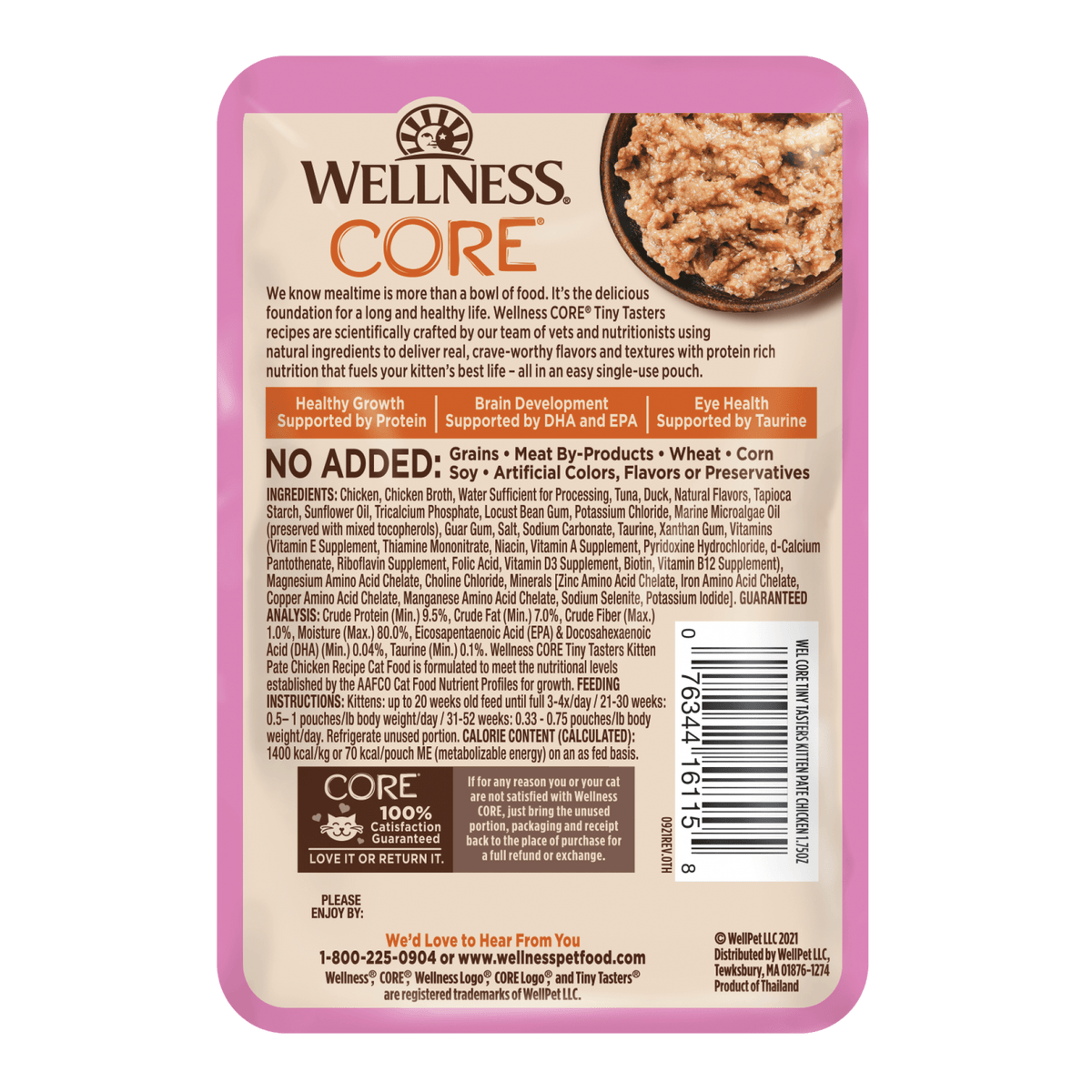 Wellness - Cat Core 50g Tiny Tasters Kitten Pate Chicken 1.75ozSuperpets Trading