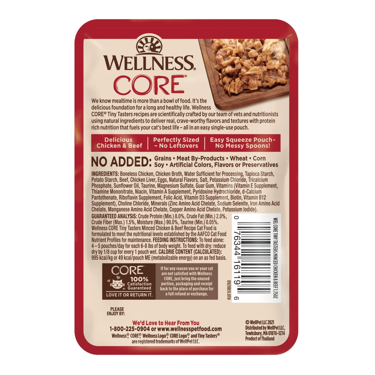 Wellness - Cat Core 50g Tiny Tasters Minced Chicken & Beef 1.75ozSuperpets Trading