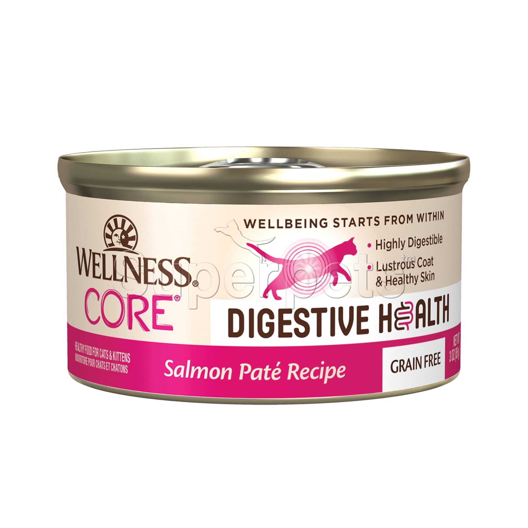 Wellness - Cat Core Digestive Health - Salmon Pate Recipe Grain-Free 85gSuperpets Trading