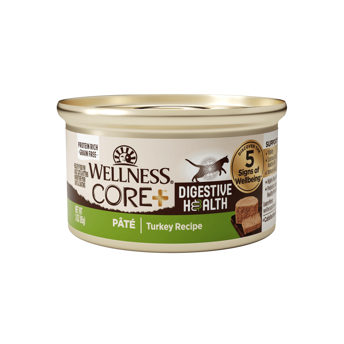 Wellness - Cat Core Digestive Health - Turkey Pate Recipe Grain-Free 85gSuperpets Trading