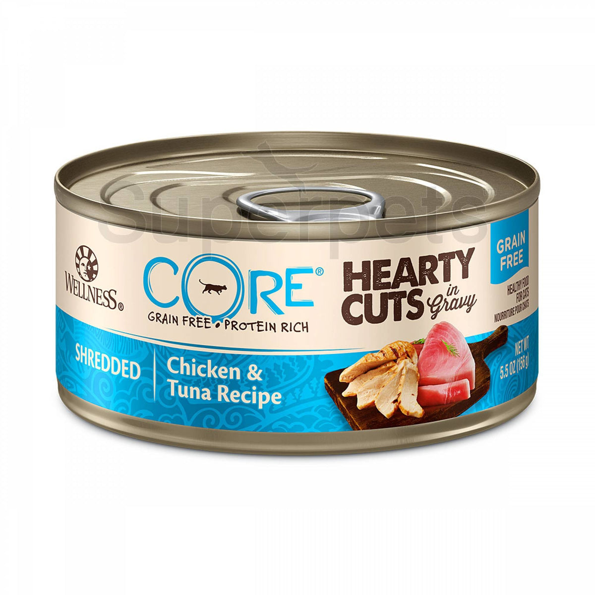Wellness - Cat Core Grain-Free 156g Hearty Cuts In Gravy Shredded Chicken & Tuna RecipeSuperpets Trading